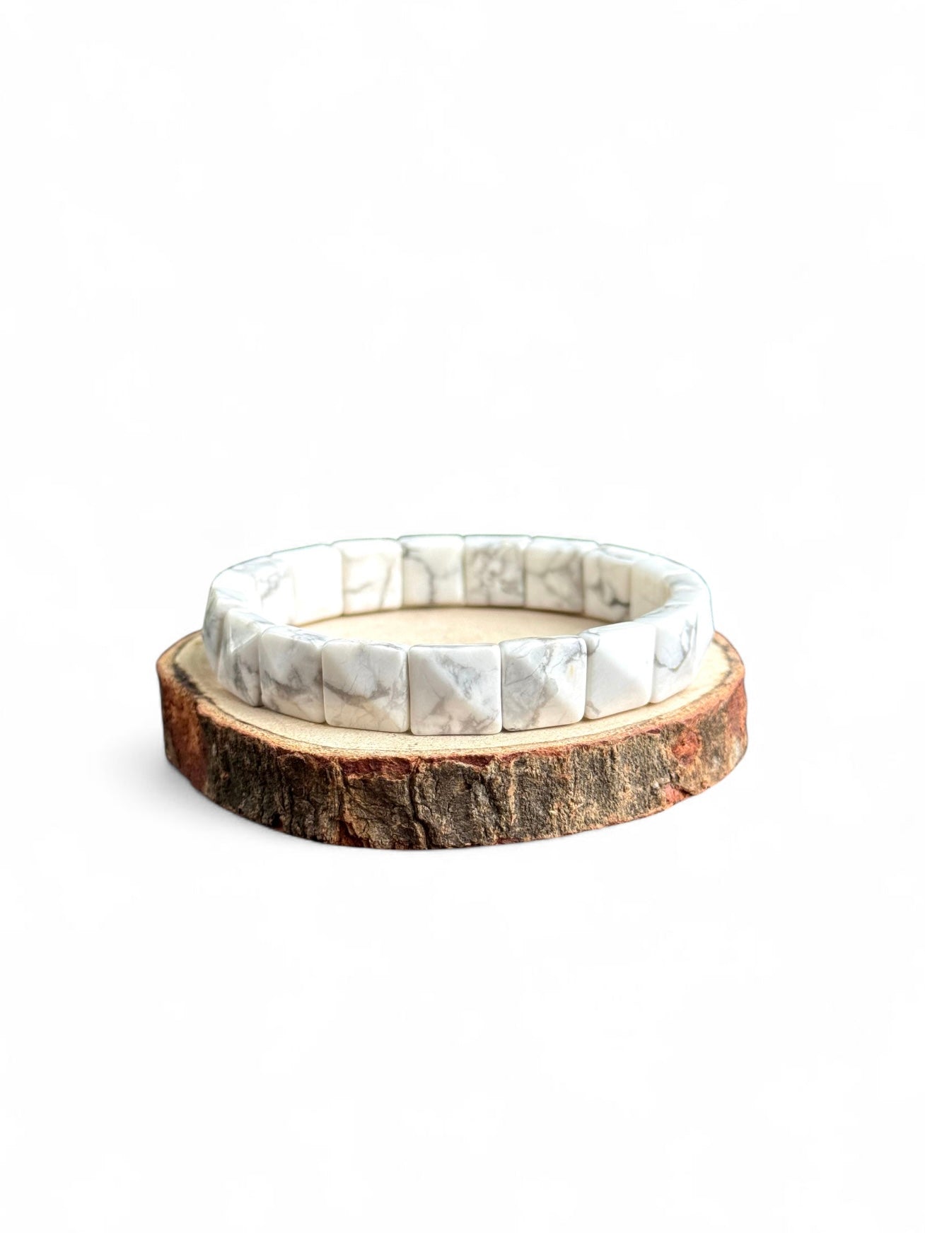 Howlite Square Cut Bracelet