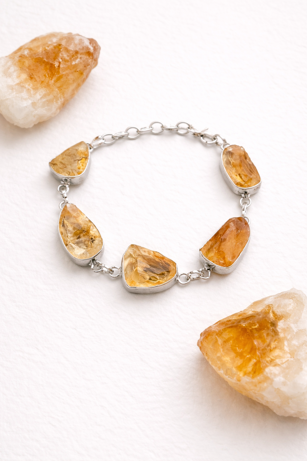 Raw Citrine Adjustable Bracelet