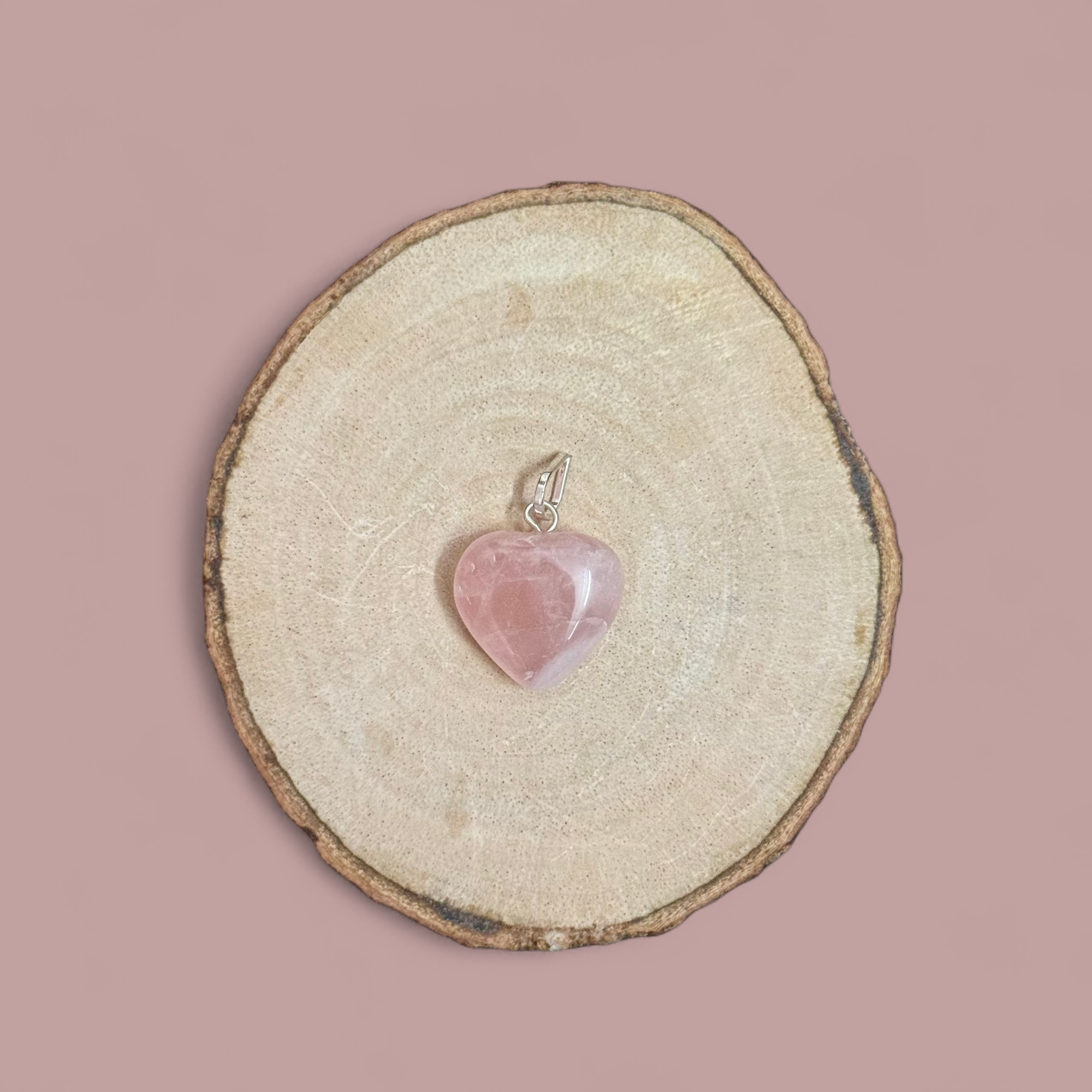 Rose Quartz Heart Pendant