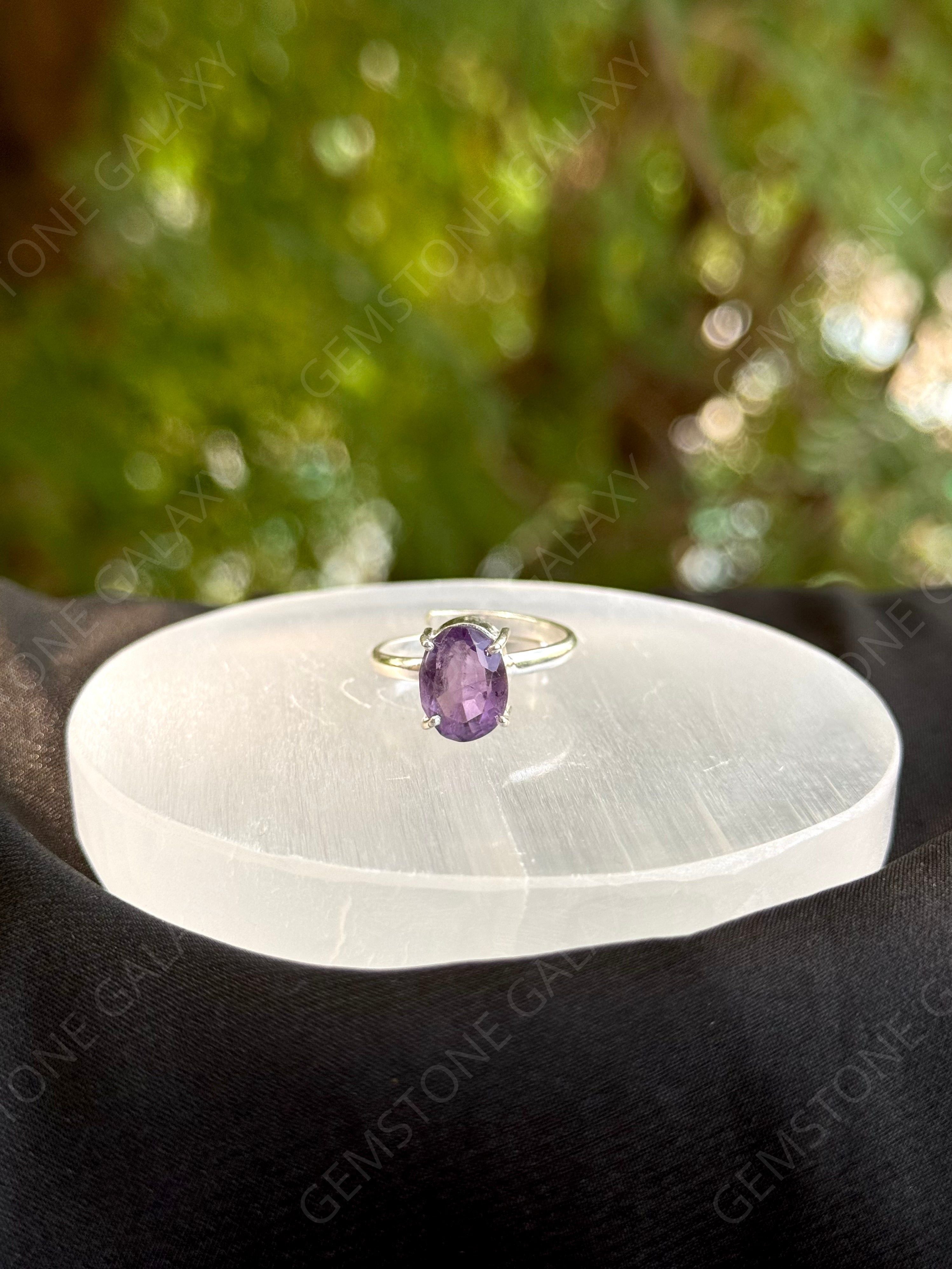 Amethyst Adjustable Ring