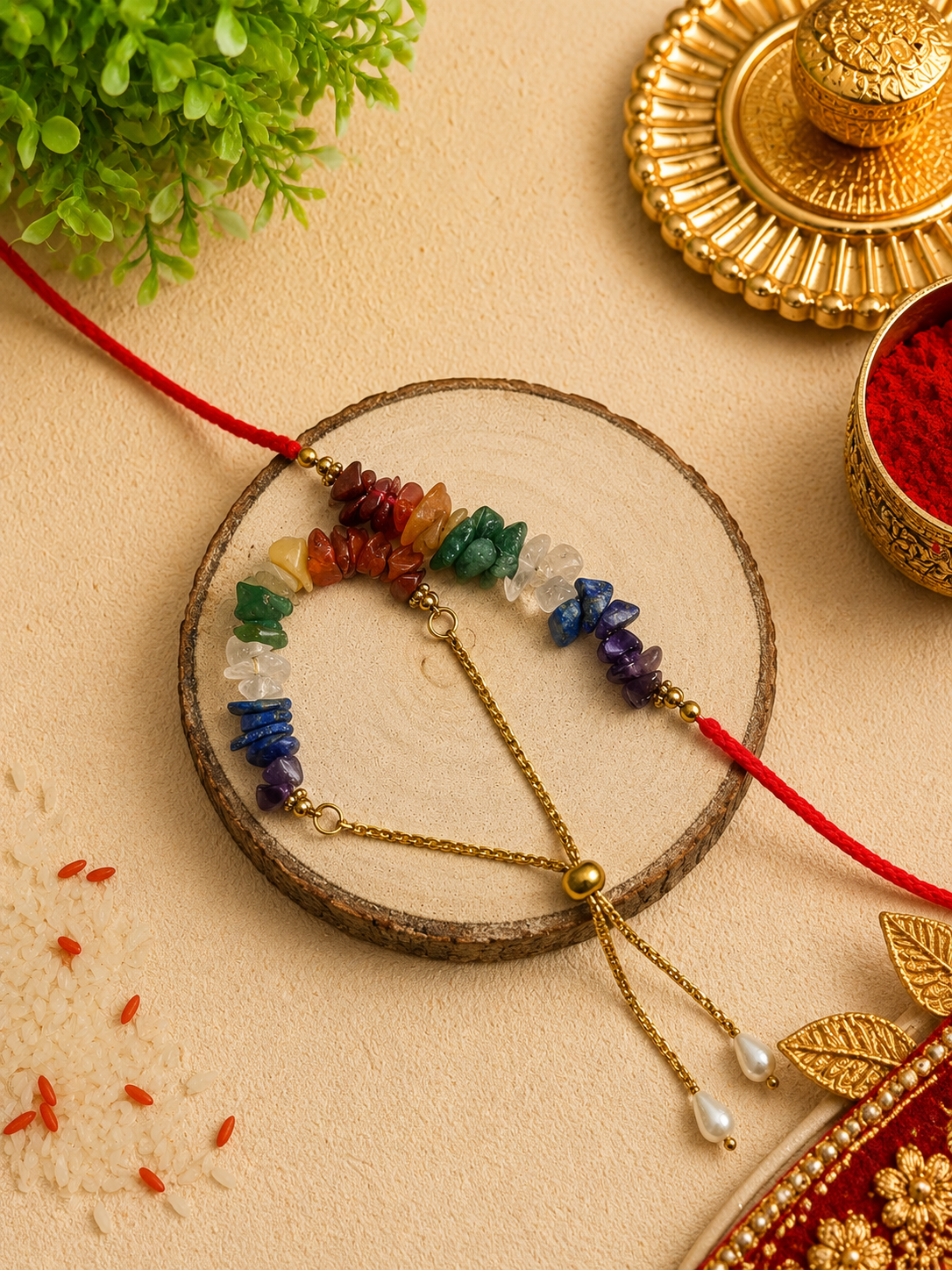 7 Chakra Chips Rakhi