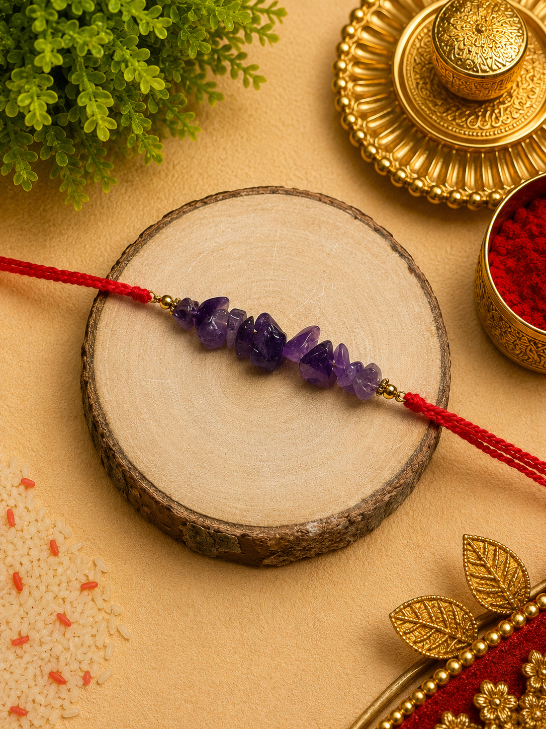 Amethyst Chips Rakhi