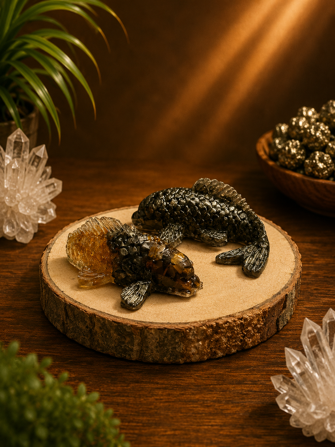 Dhan Yog Fish & Pyrite Fish Combo