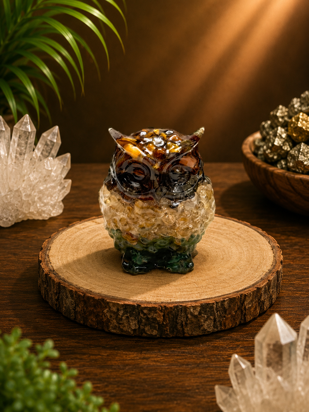 Dhan Yog Owl – Wisdom, Wealth & Prosperity Crystal Owl
