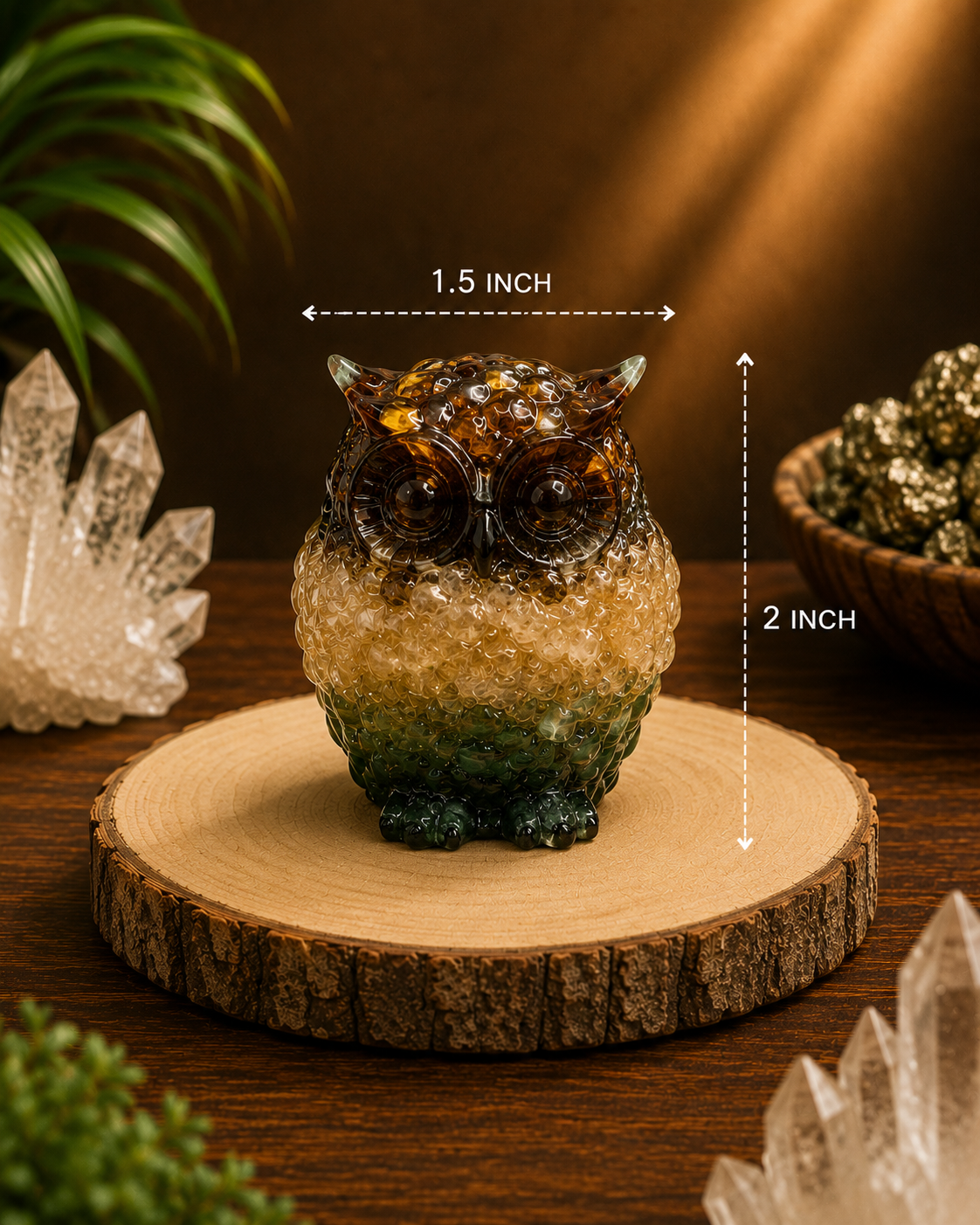 Dhan Yog Owl – Wisdom, Wealth & Prosperity Crystal Owl