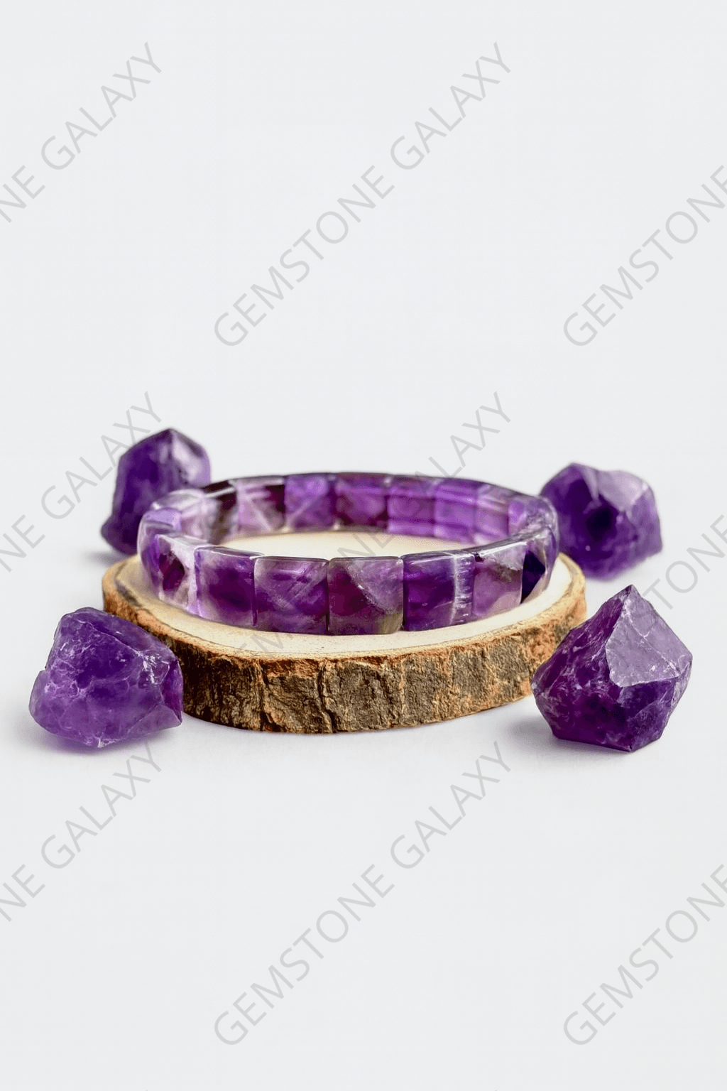 Amethyst Square Cut Bracelet