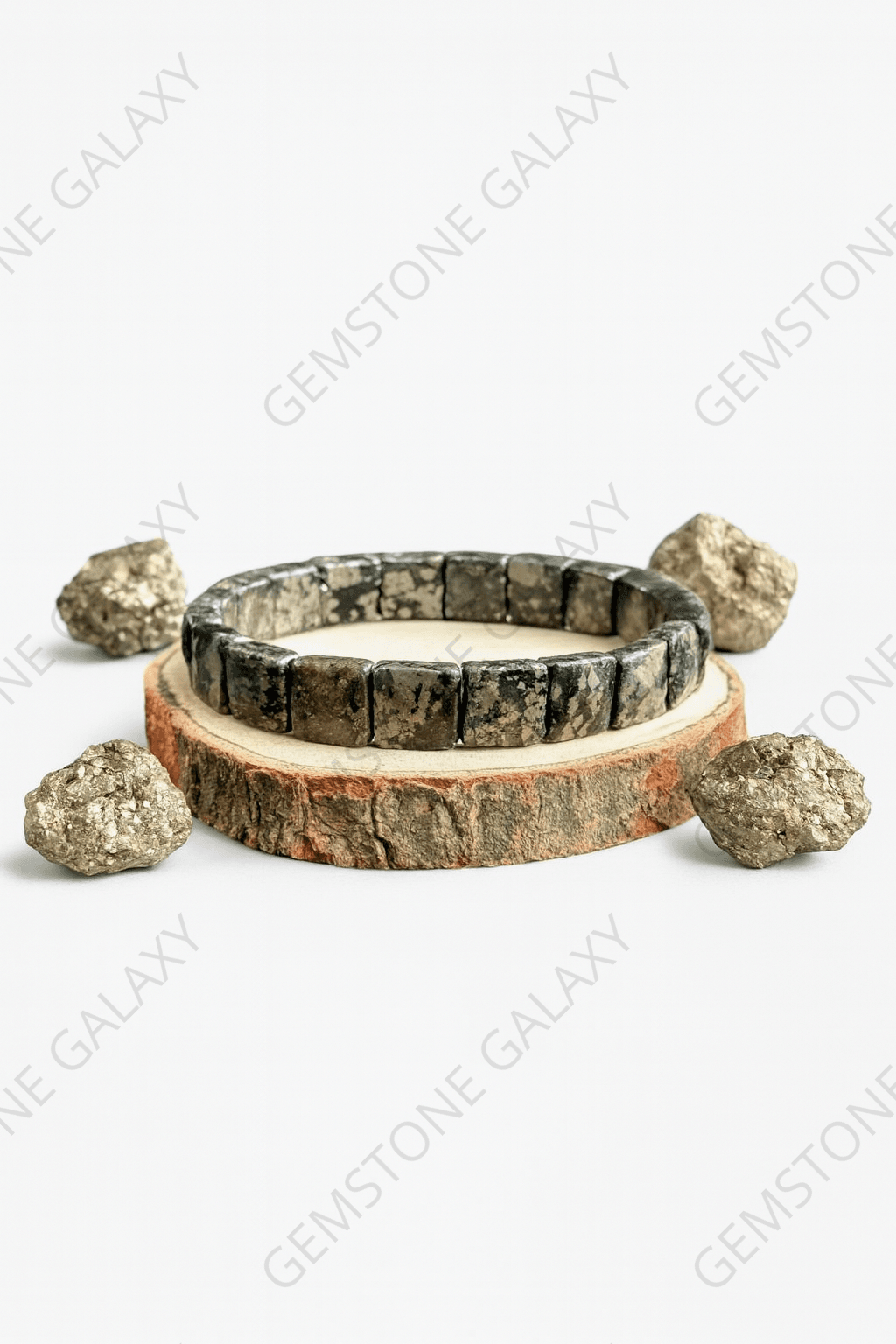 Pyrite Square Cut Bracelet