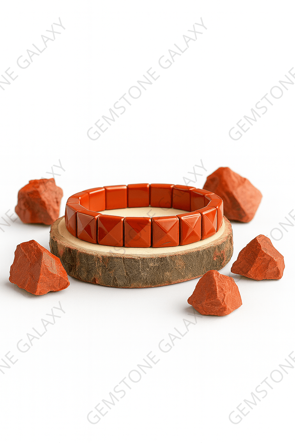 Red Jasper Square Cut Bracelet