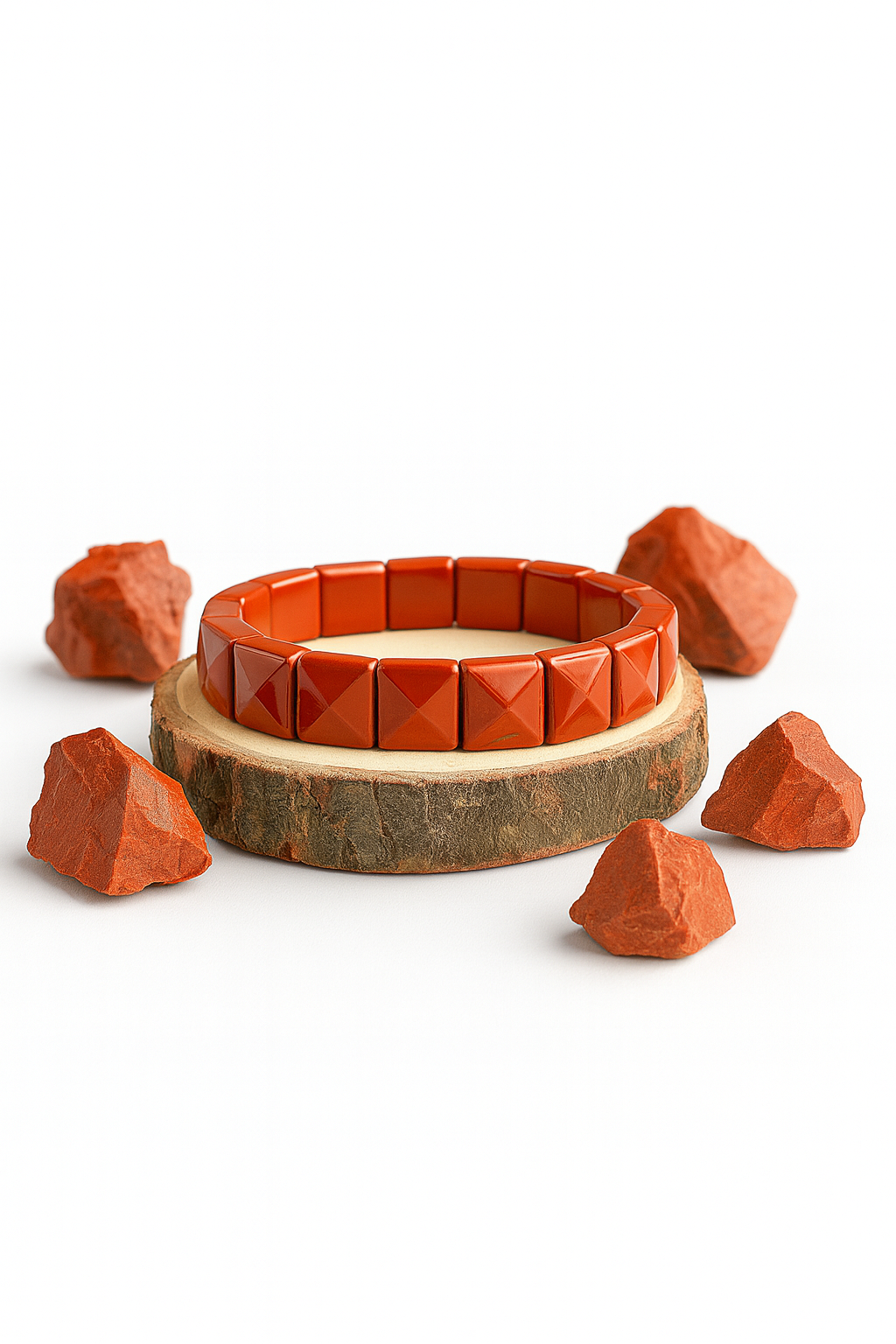 Red Jasper Square Cut Bracelet