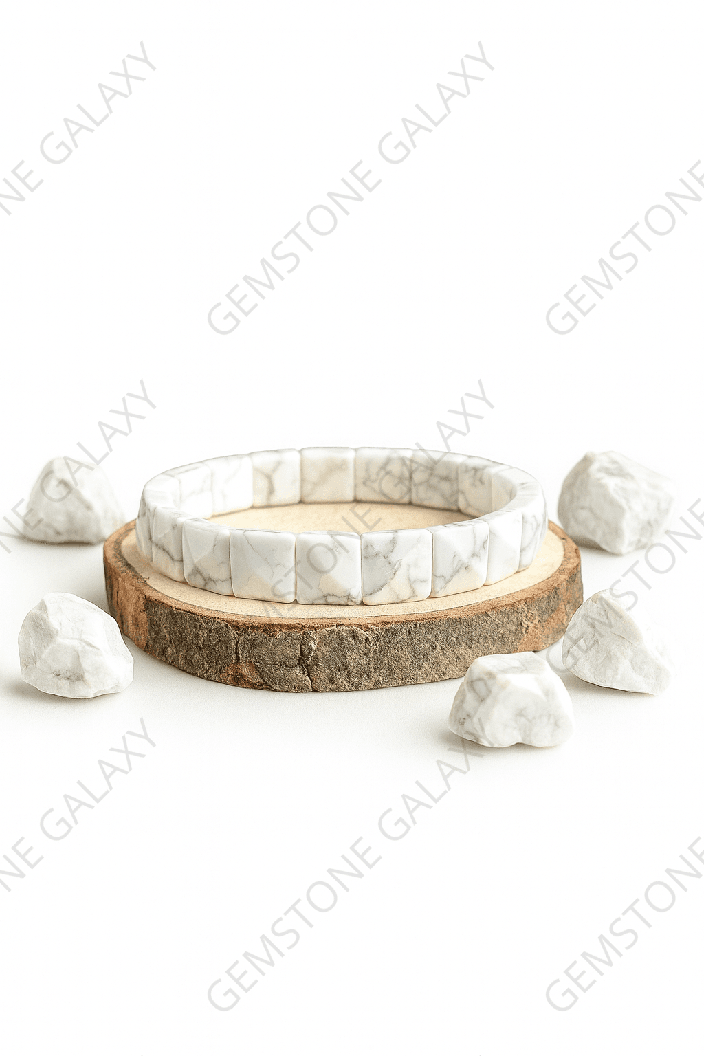 Howlite Square Cut Bracelet