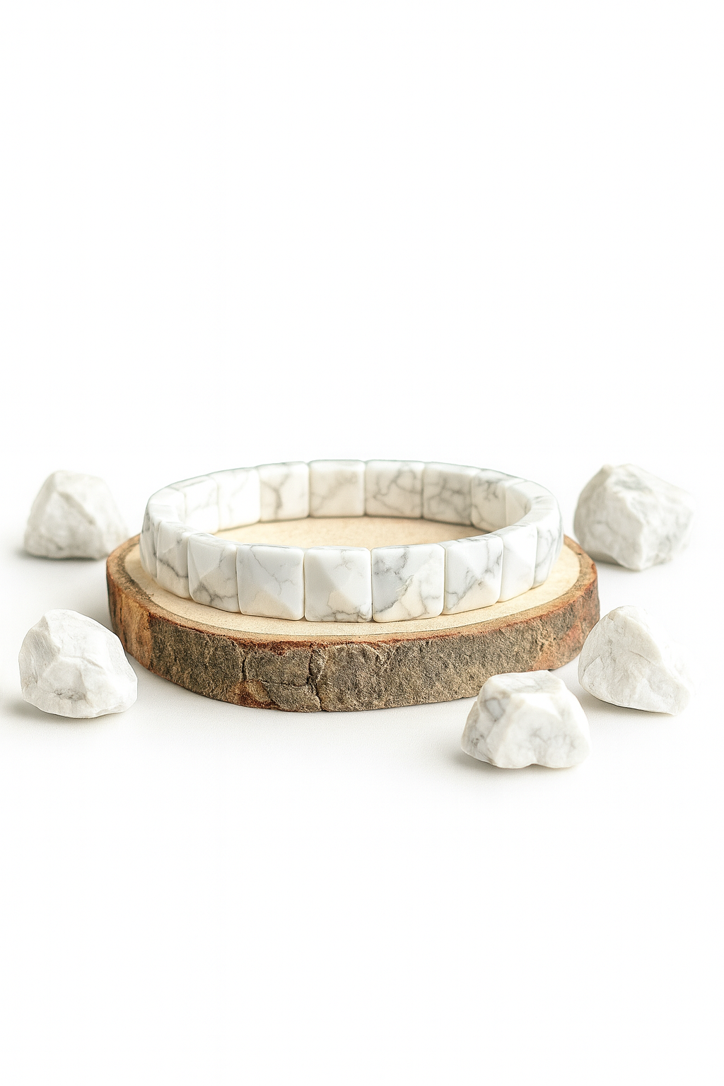 Howlite Square Cut Bracelet