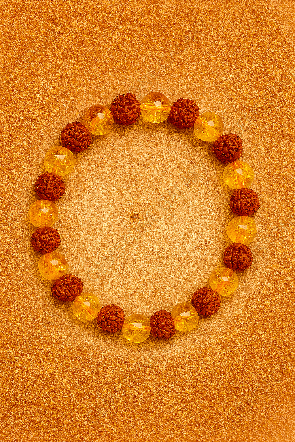 Citrine - Rudraksha Bracelet