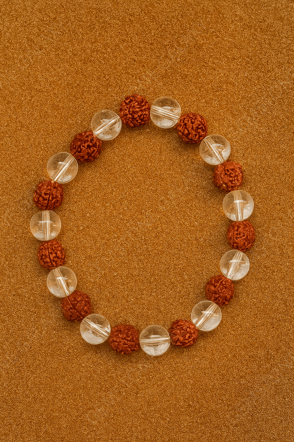 Clear Quartz - Rudraksha Bracelet