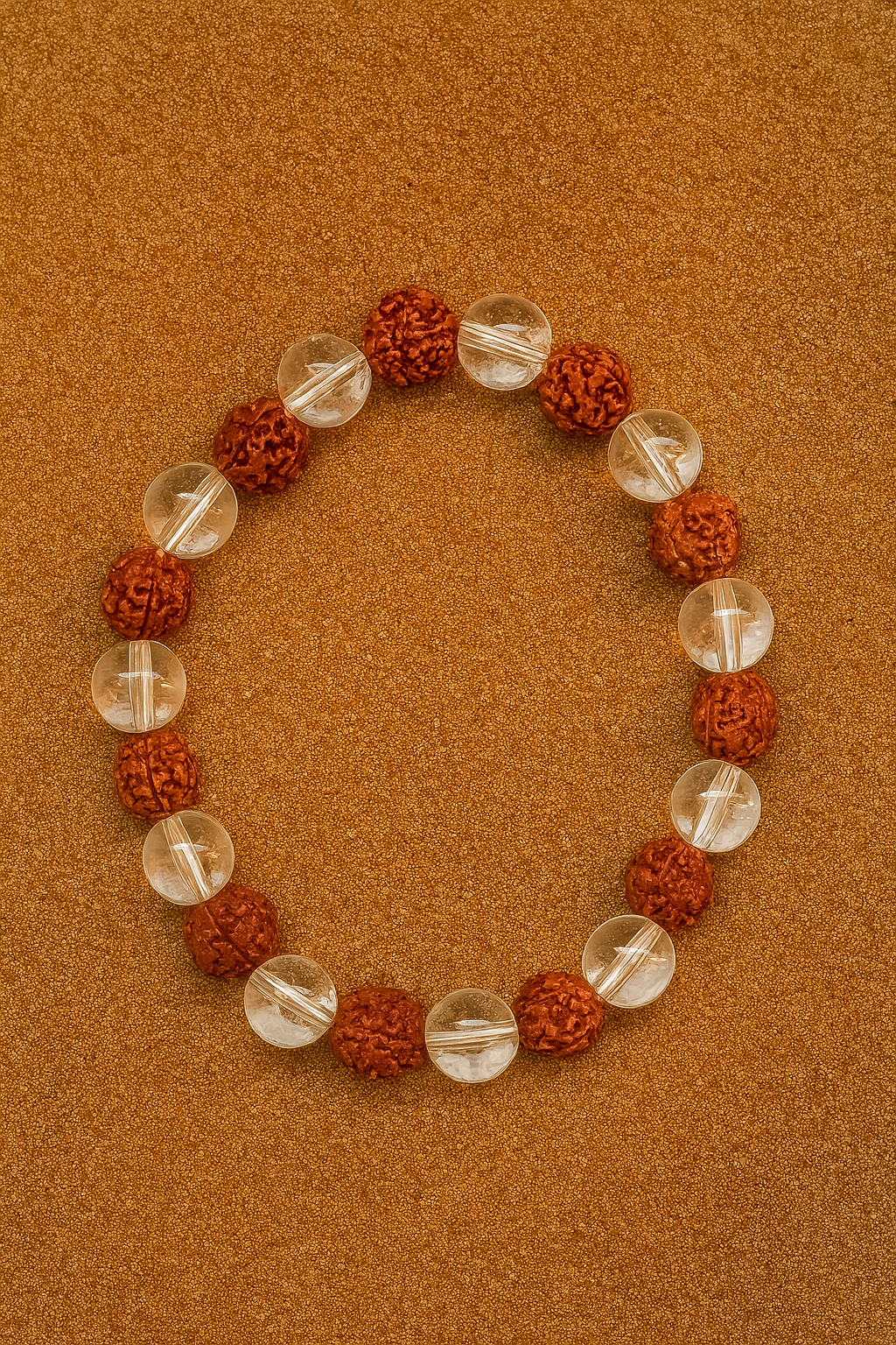 Clear Quartz - Rudraksha Bracelet