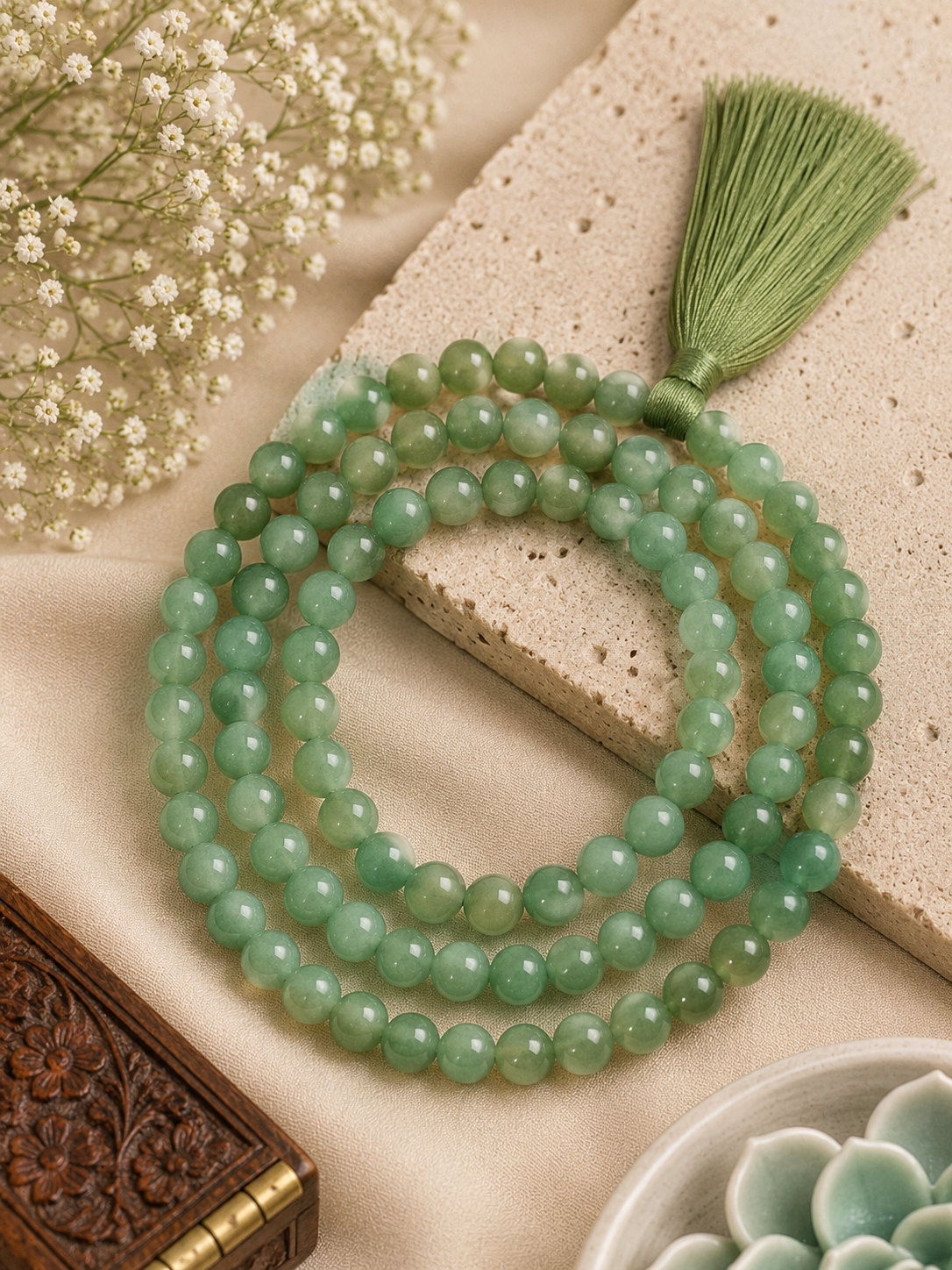 Green Aventurine Mala