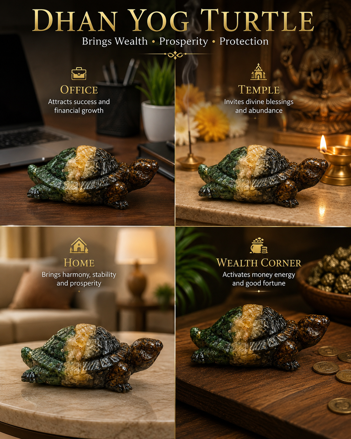 Vastu Dhan Yog Tortoise (Large Size)