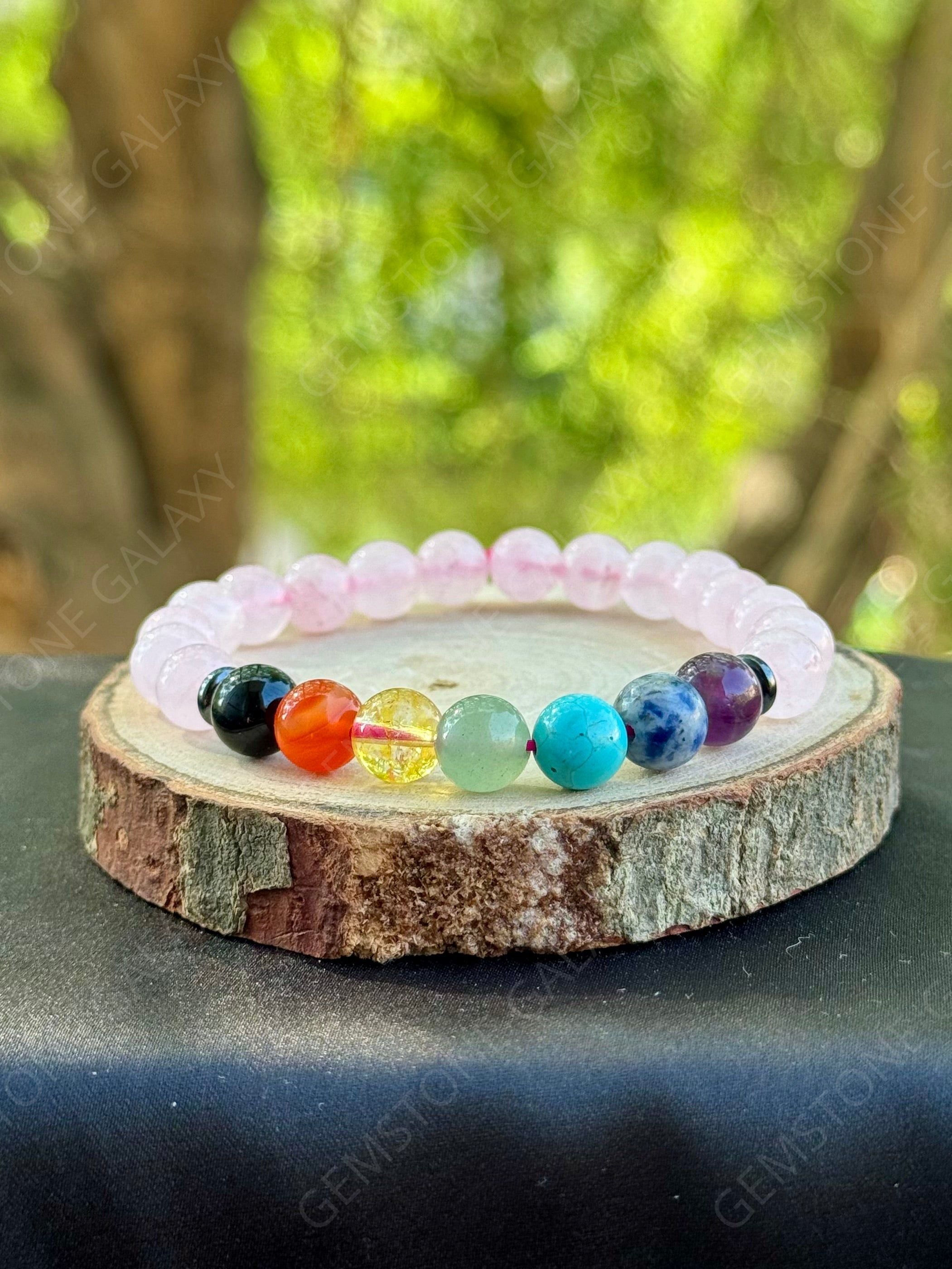 7 Chakra - Rose Quartz Bracelet