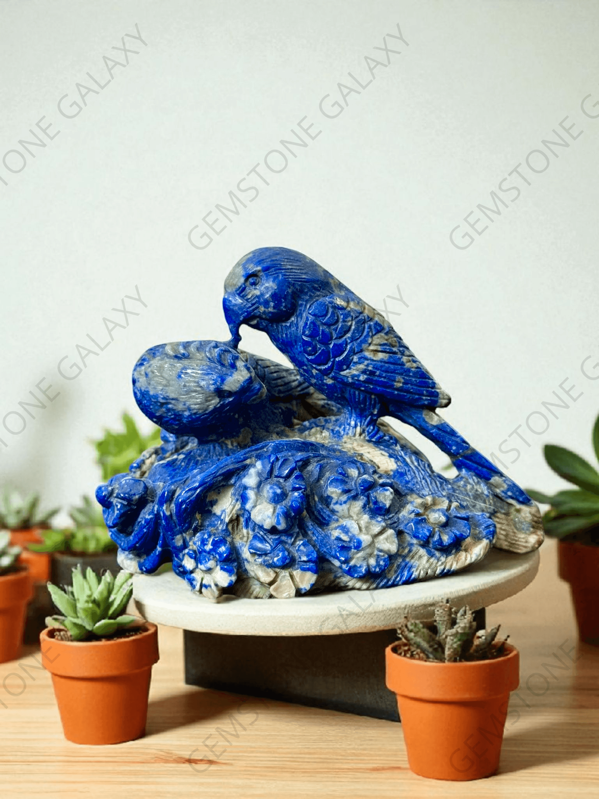 Lapis Lazuli Bird Pair Figurine