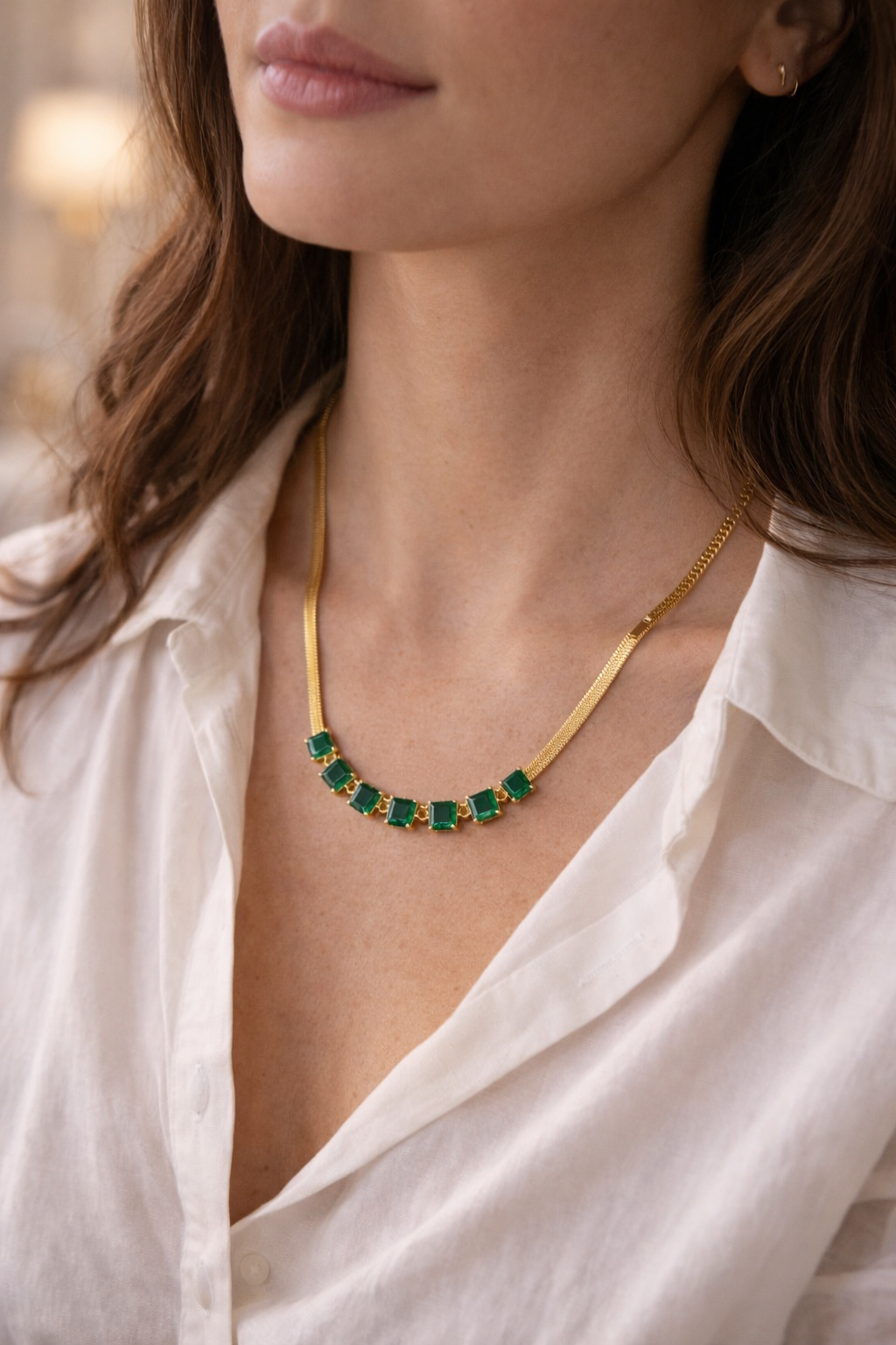 Emerald Glow Luxe Necklace