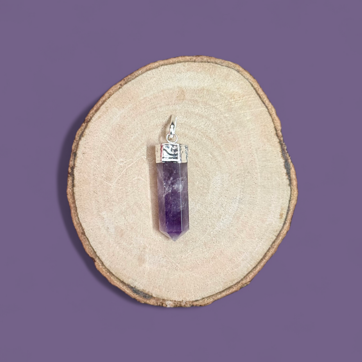 Amethyst Pencil Pendant