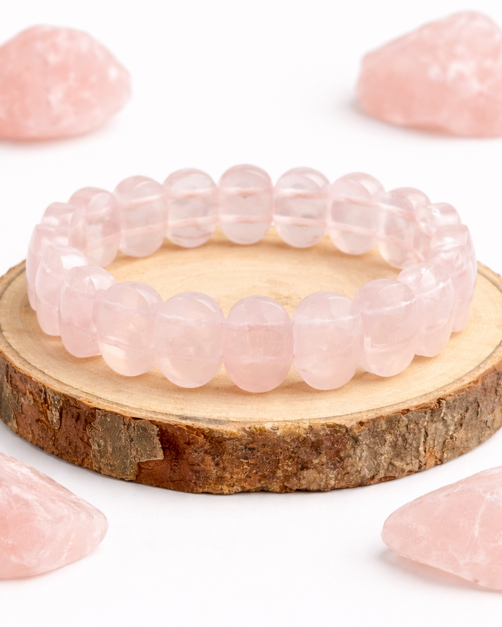 Rose Quartz Oval Cut Bracelet