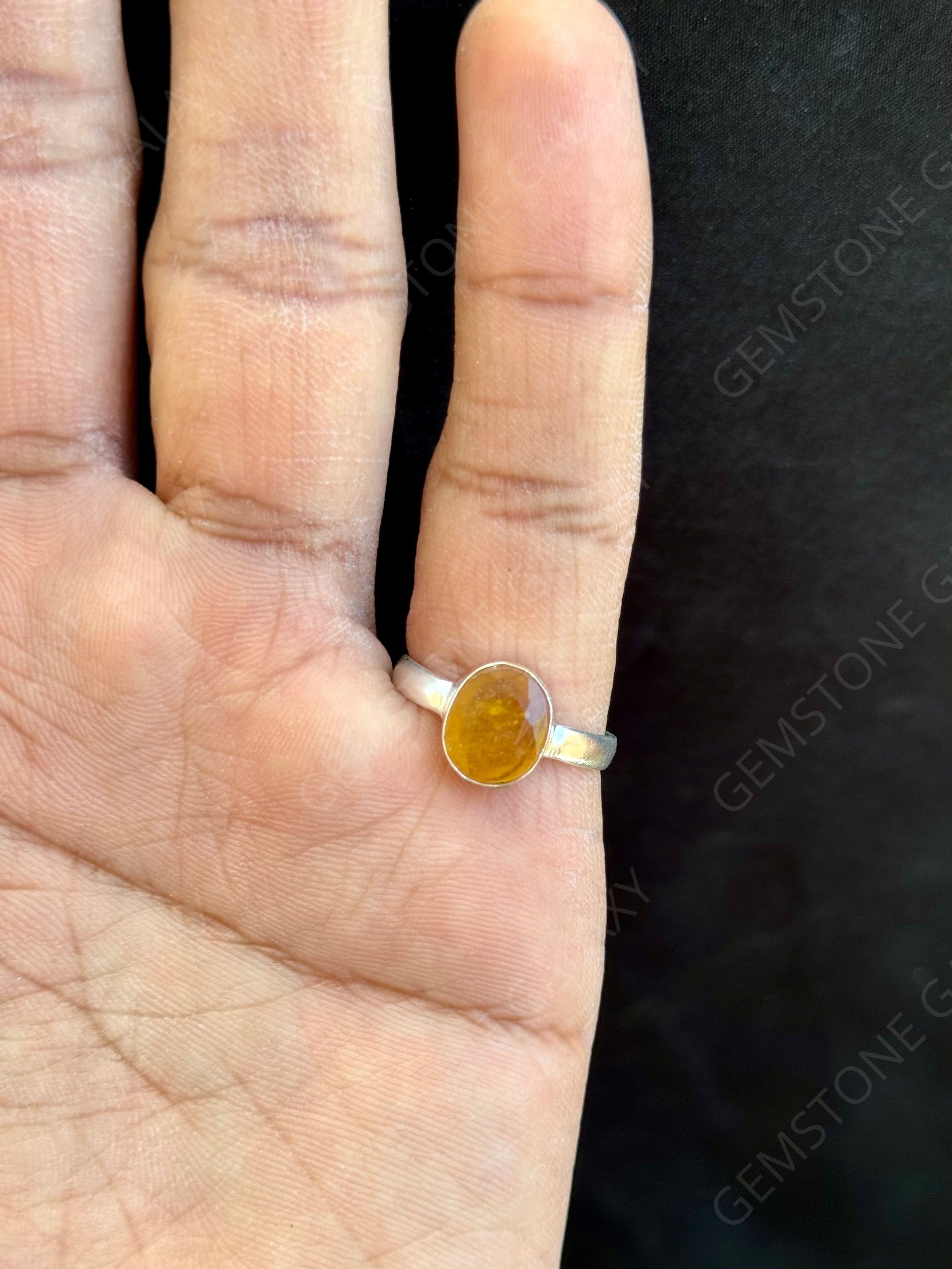Yellow Sapphire (Pukhraj) Adjustable Ring