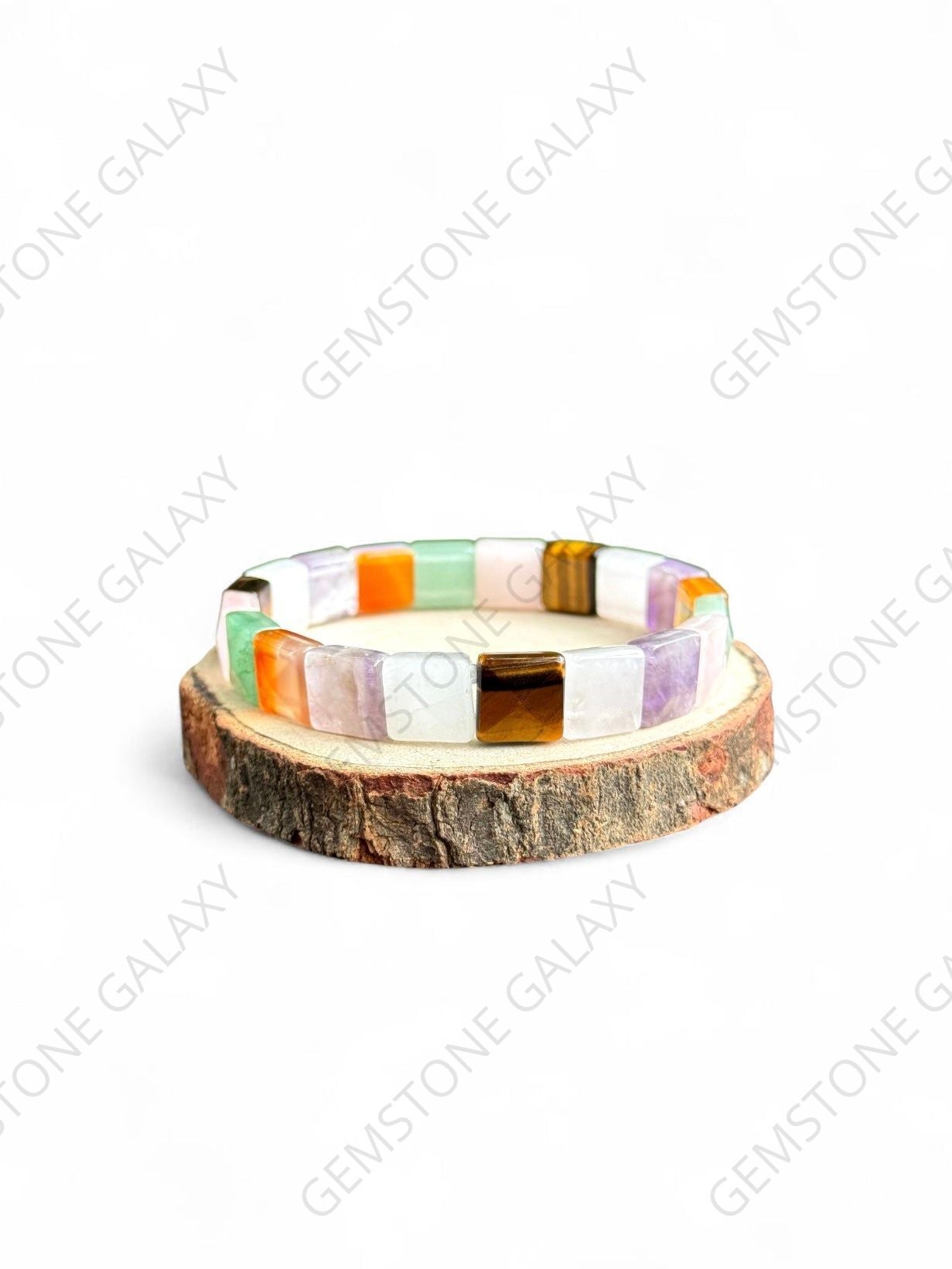 Mix Chakra Square Cut Bracelet