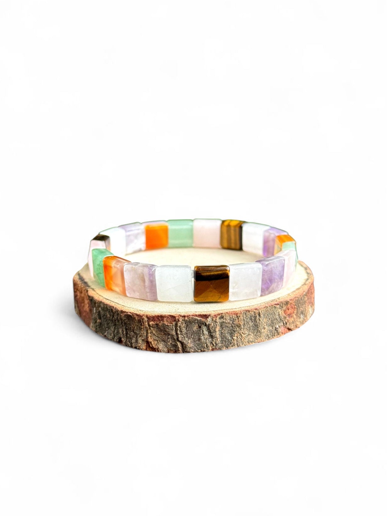 Mix Chakra Square Cut Bracelet