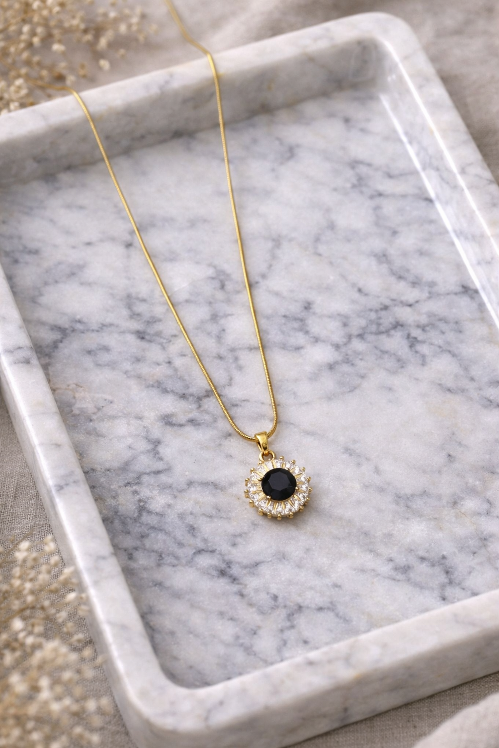 Celestial Halo Pendant Necklace