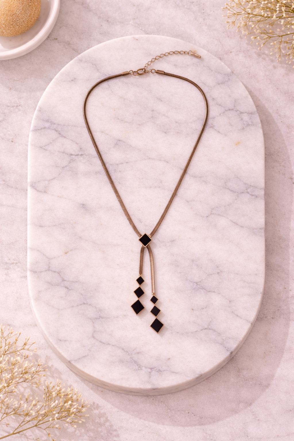 Midnight Cascade Tassel Necklace