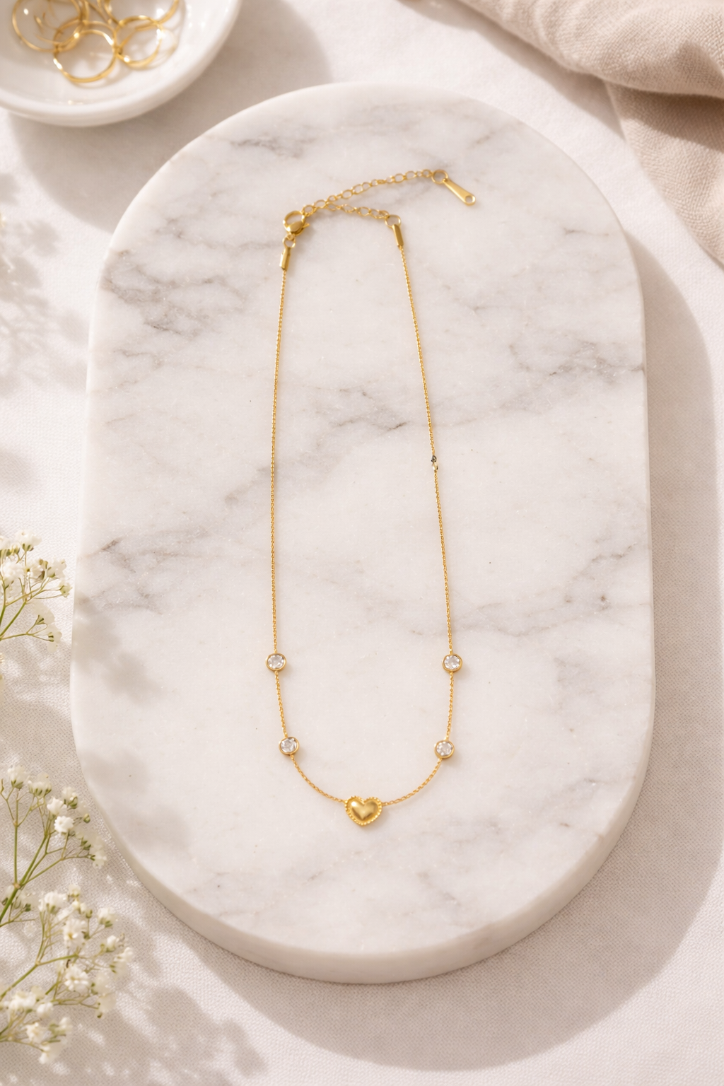 Amora Crystal Heart Necklace