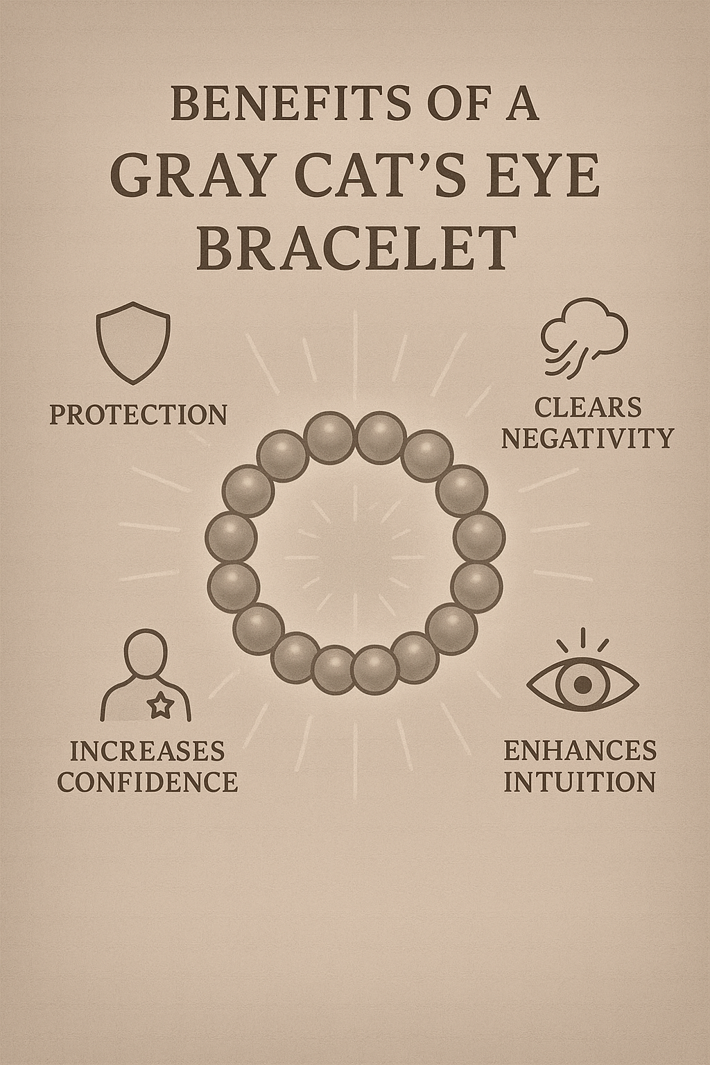 Grey Cat's Eye Bracelet