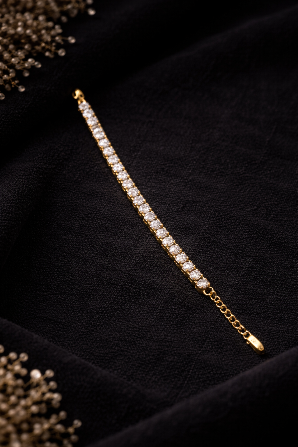 Crystal Glow Adjustable Tennis Bracelet