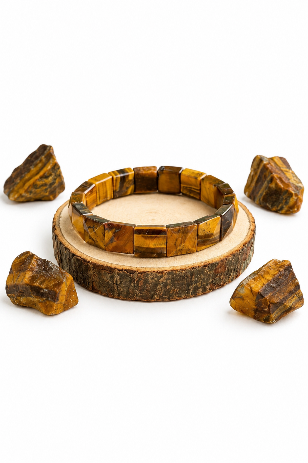 Tiger Eye Square Cut Bracelet