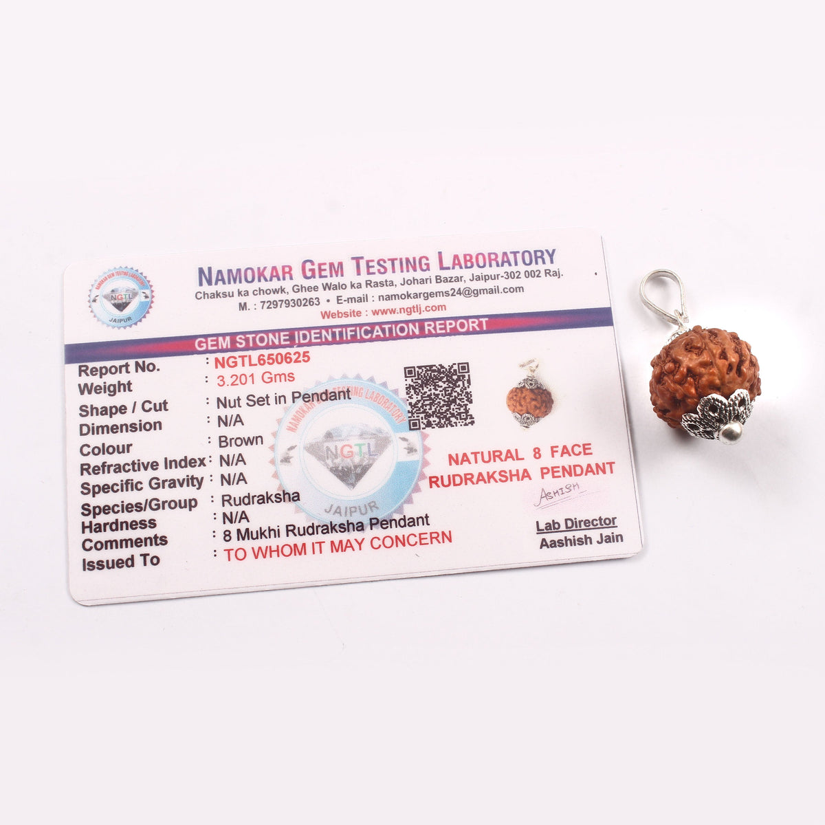 8 Mukhi Rudraksha Pendant