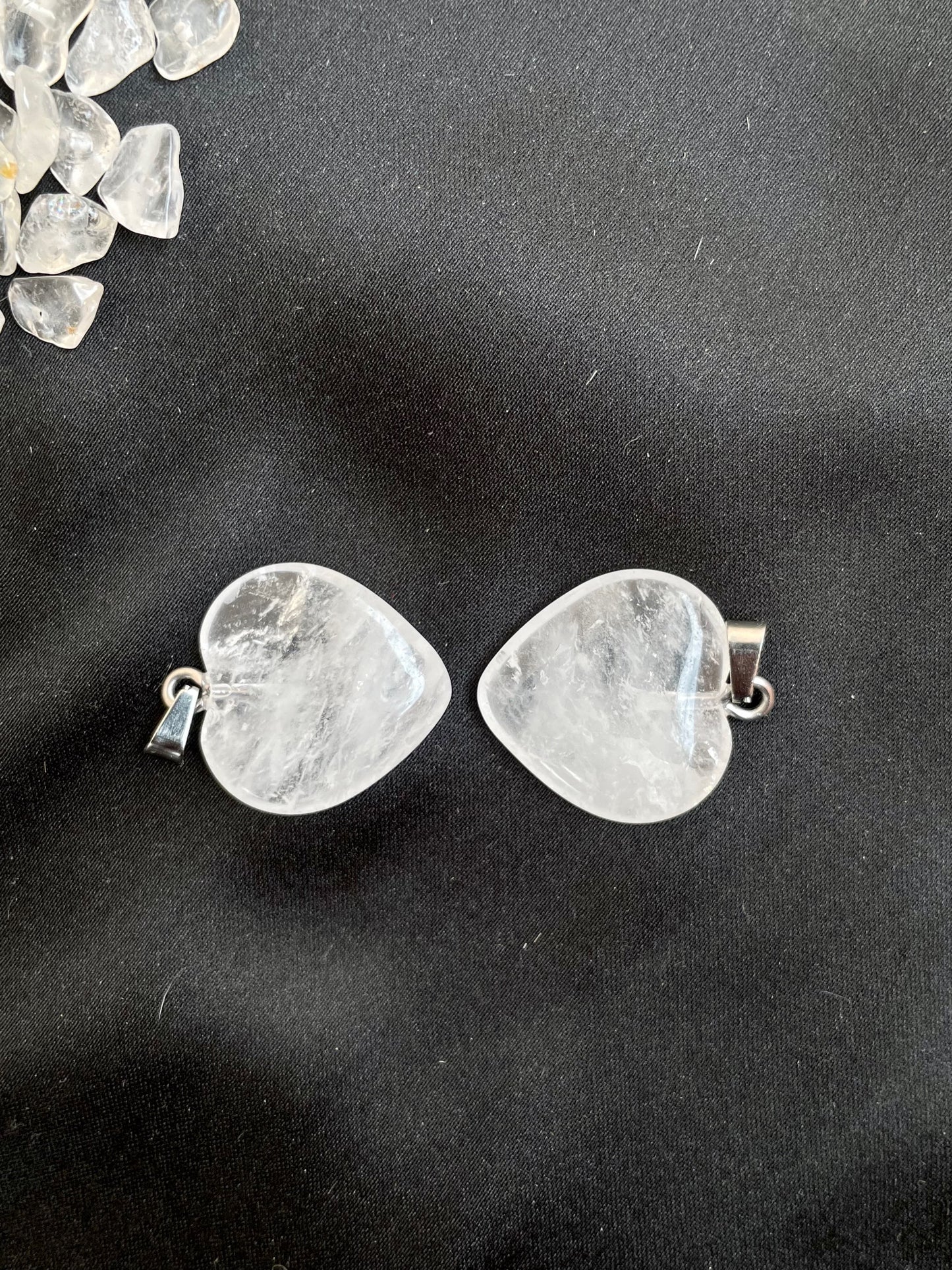 Clear Quartz Heart Pendant