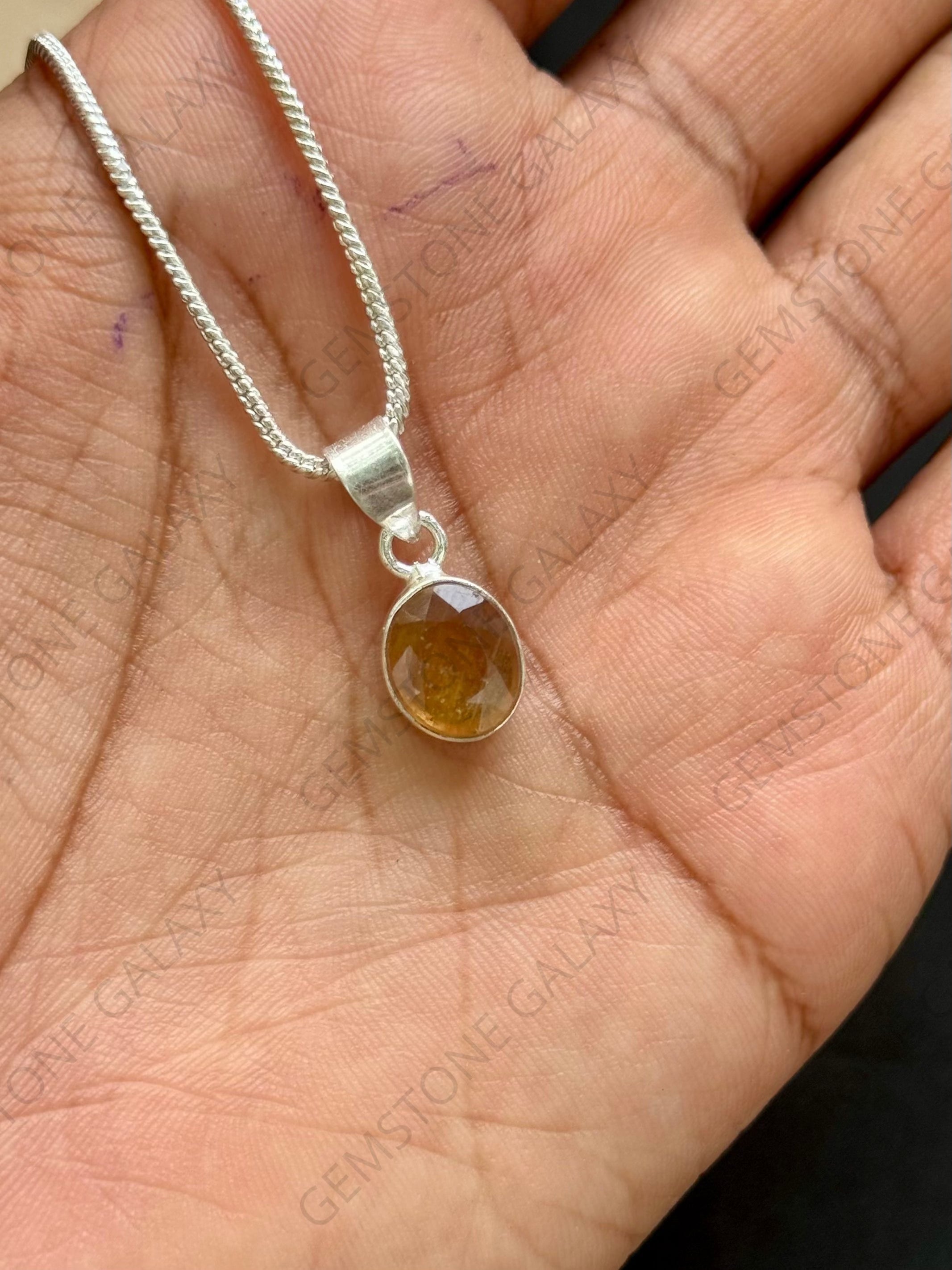 Yellow Sapphire (Pukhraj) Pendant