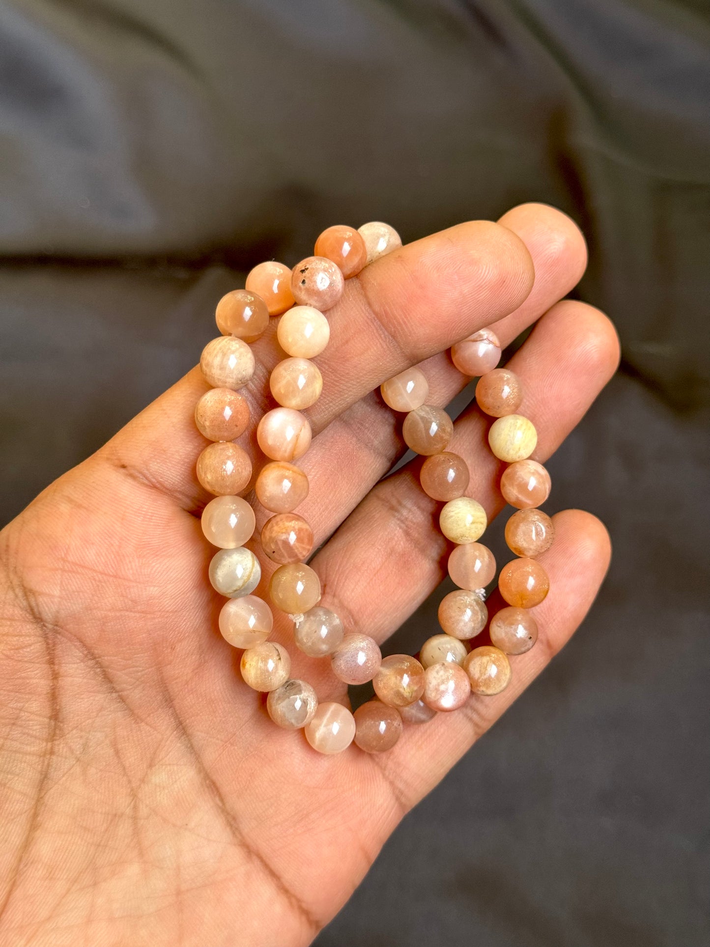 Peach Moonstone Bracelet