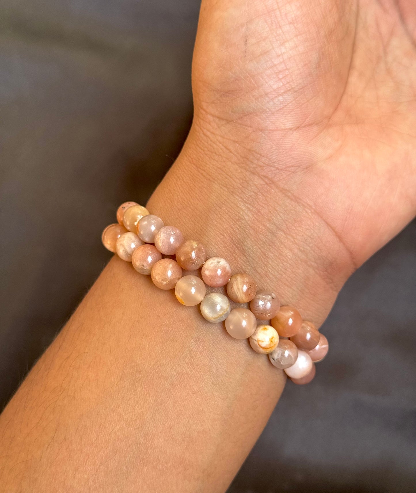 Peach Moonstone Bracelet