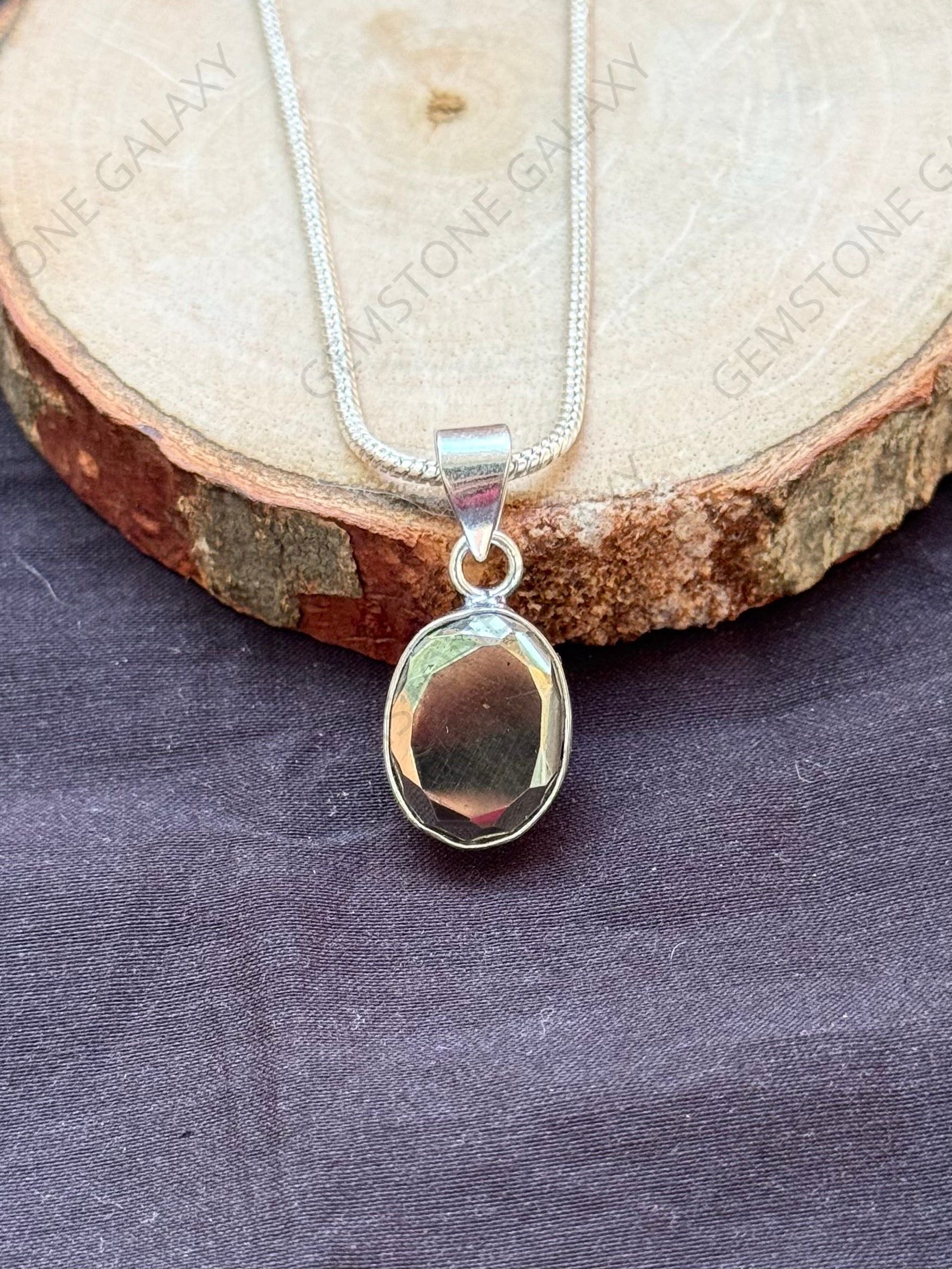 Pyrite Diamond Cut Pendant