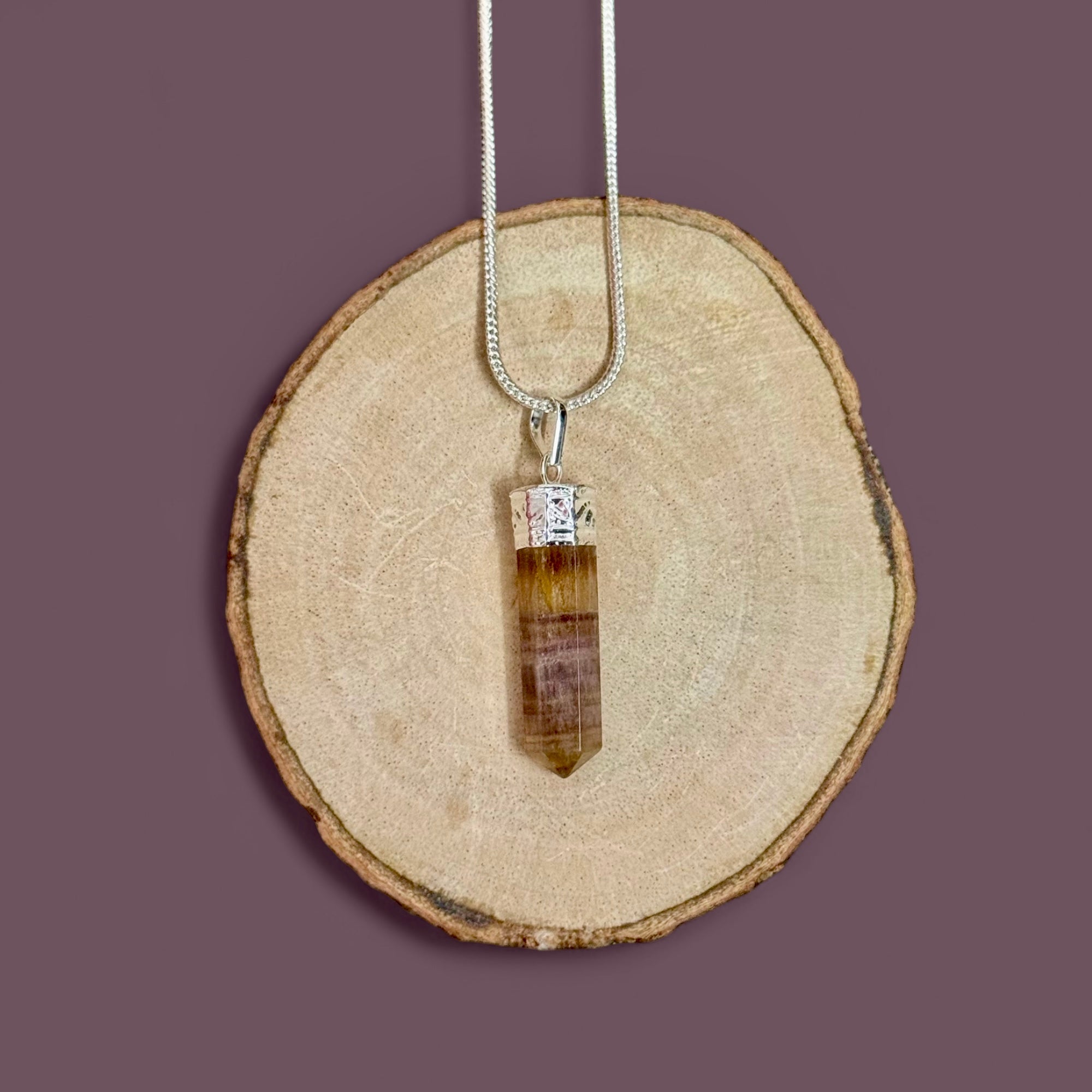 Fluorite Pencil Pendant