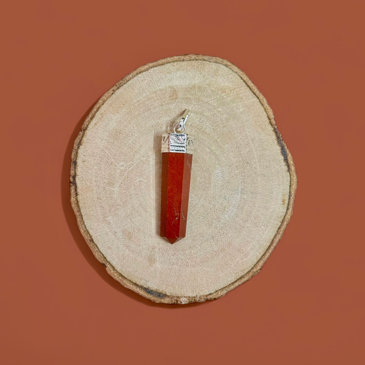 Red Jasper Pencil Pendant