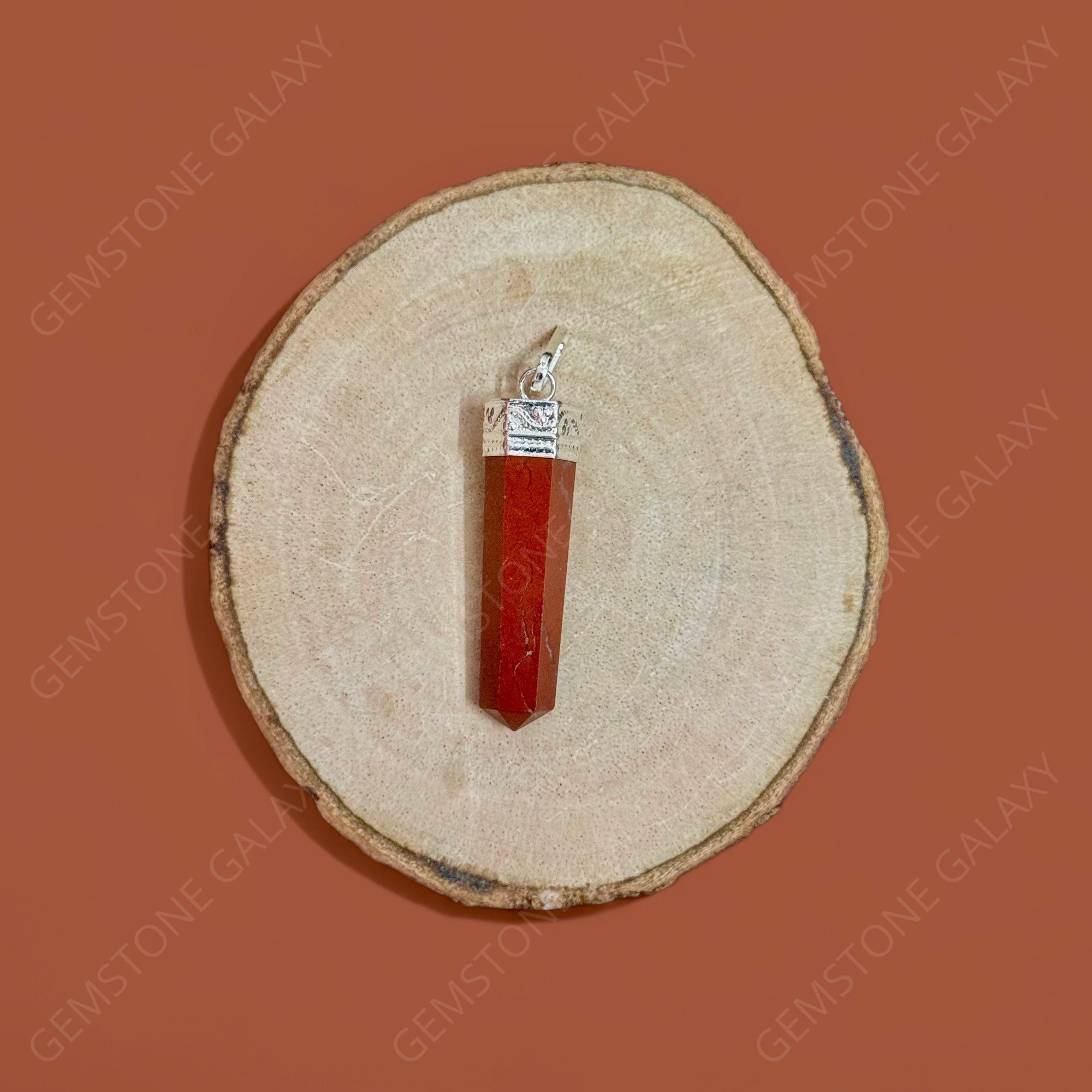 Red Jasper Pencil Pendant