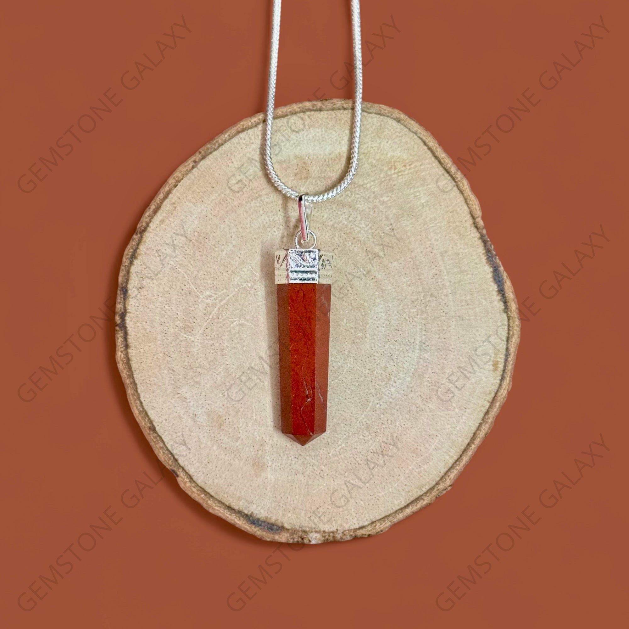 Red Jasper Pencil Pendant