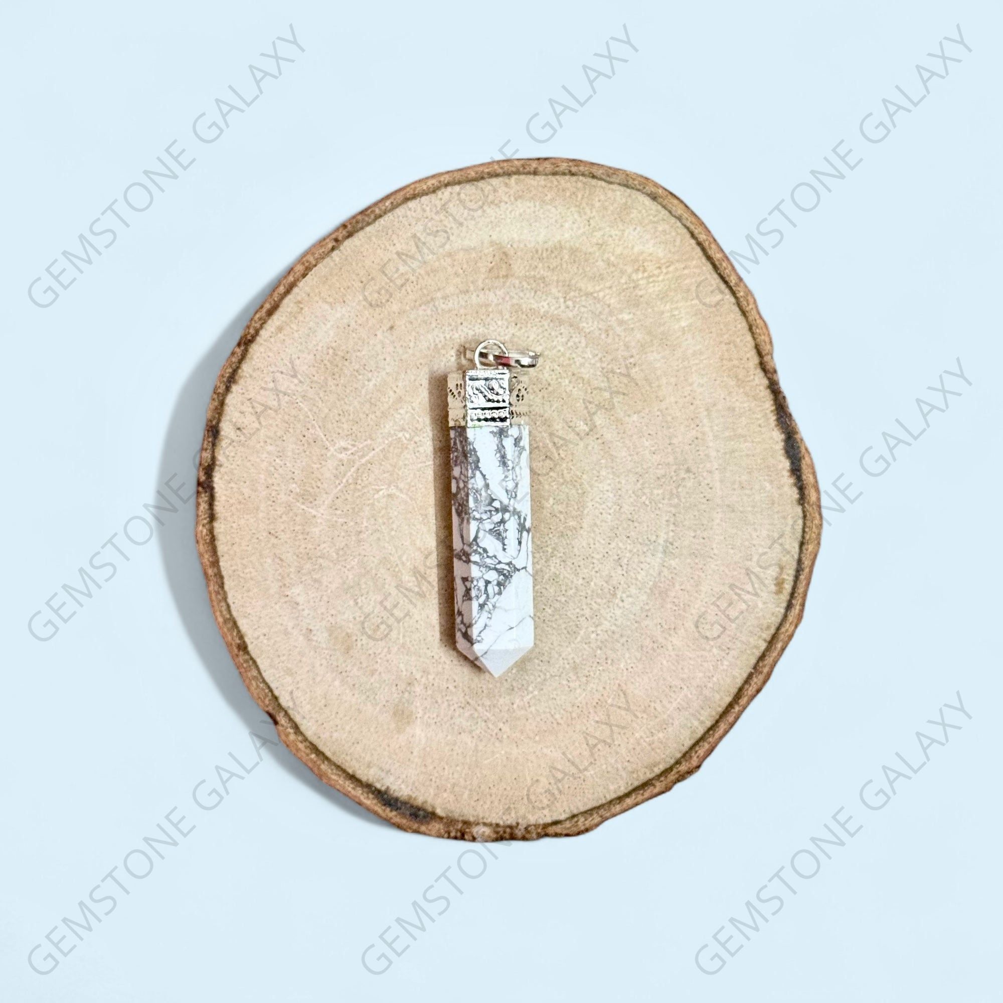 Howlite Pencil Pendant