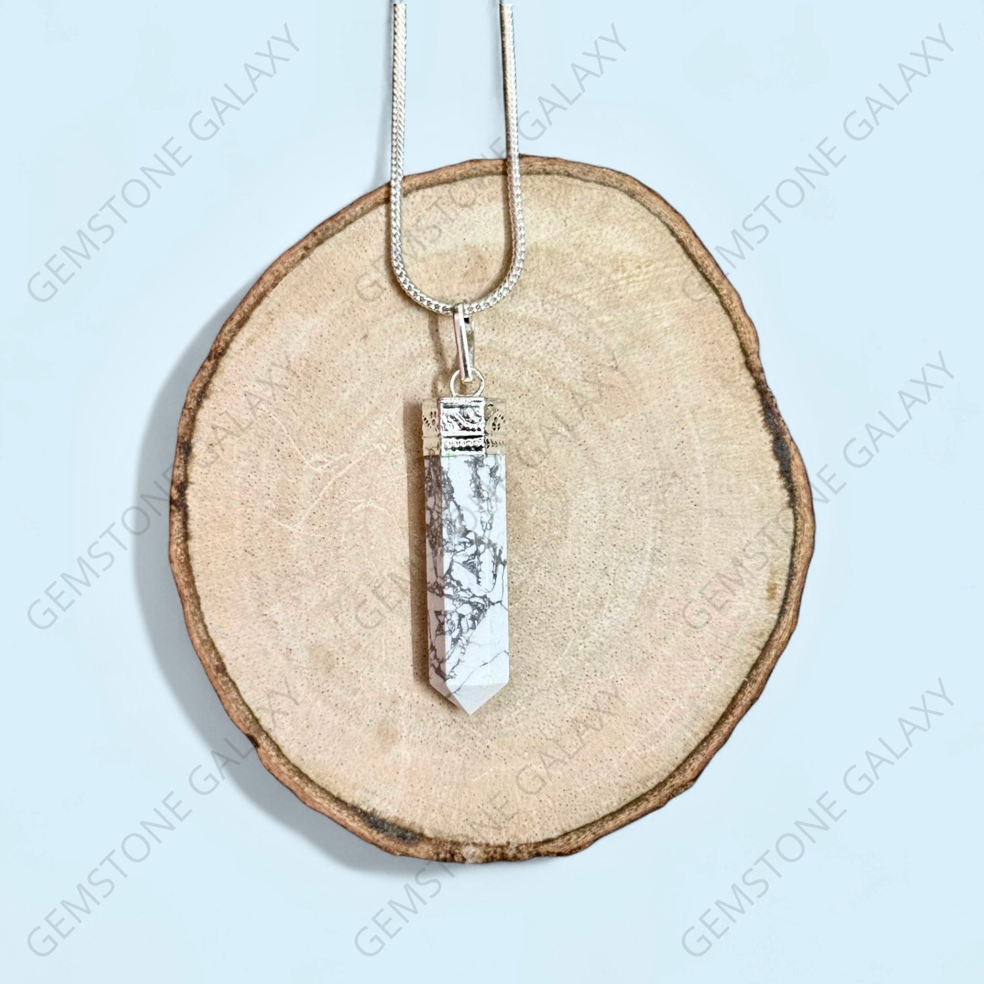 Howlite Pencil Pendant