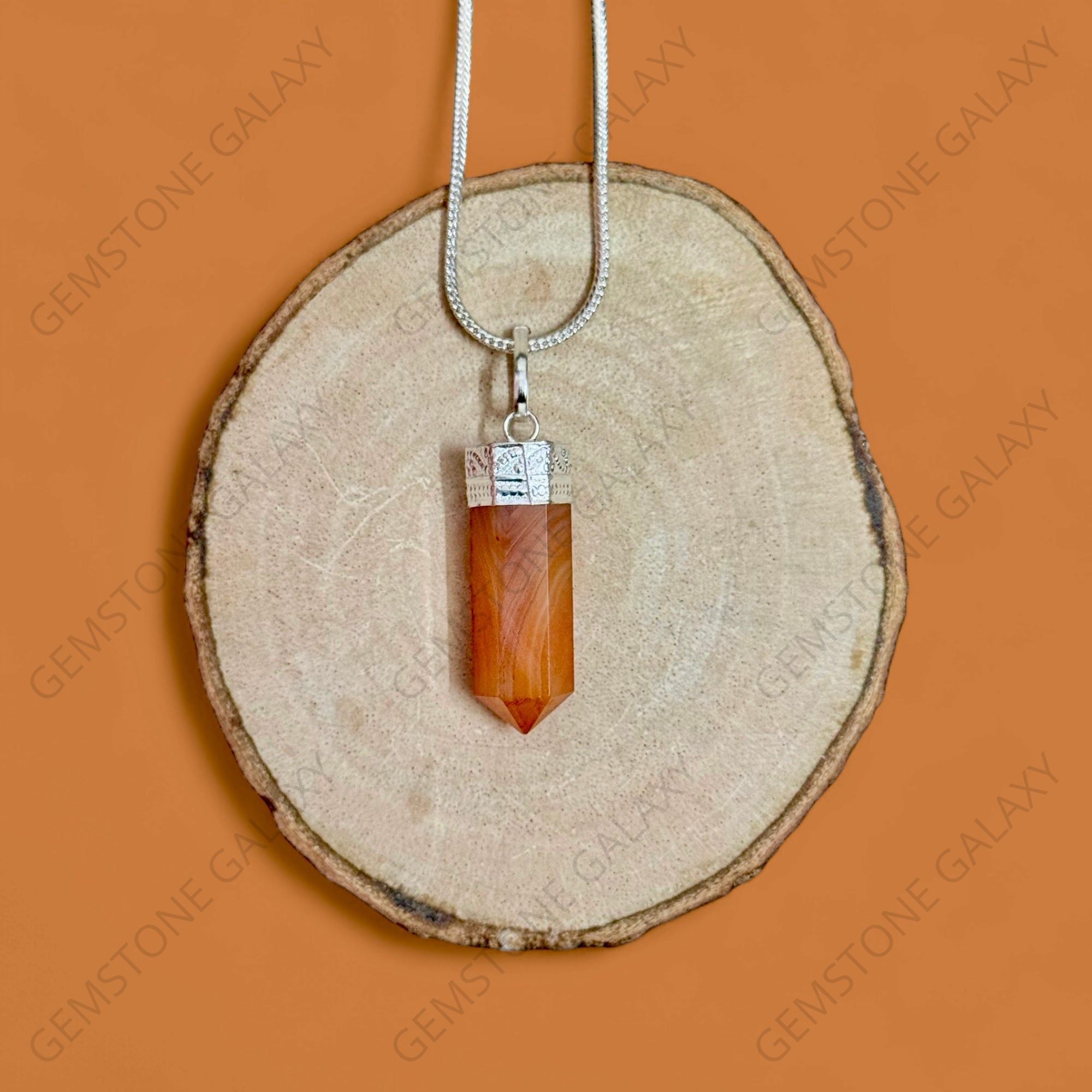 Carnelian Pencil Pendant