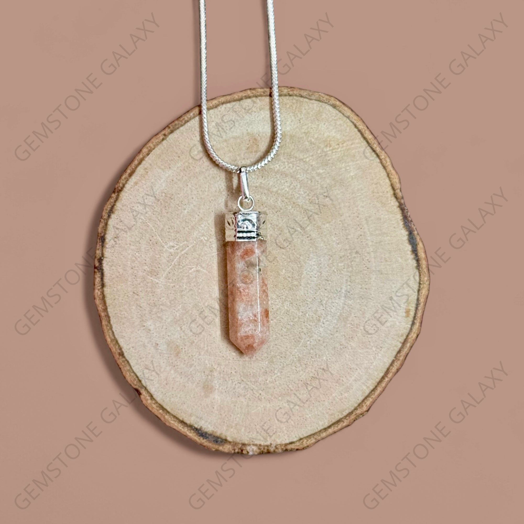 Sunstone Pencil Pendant