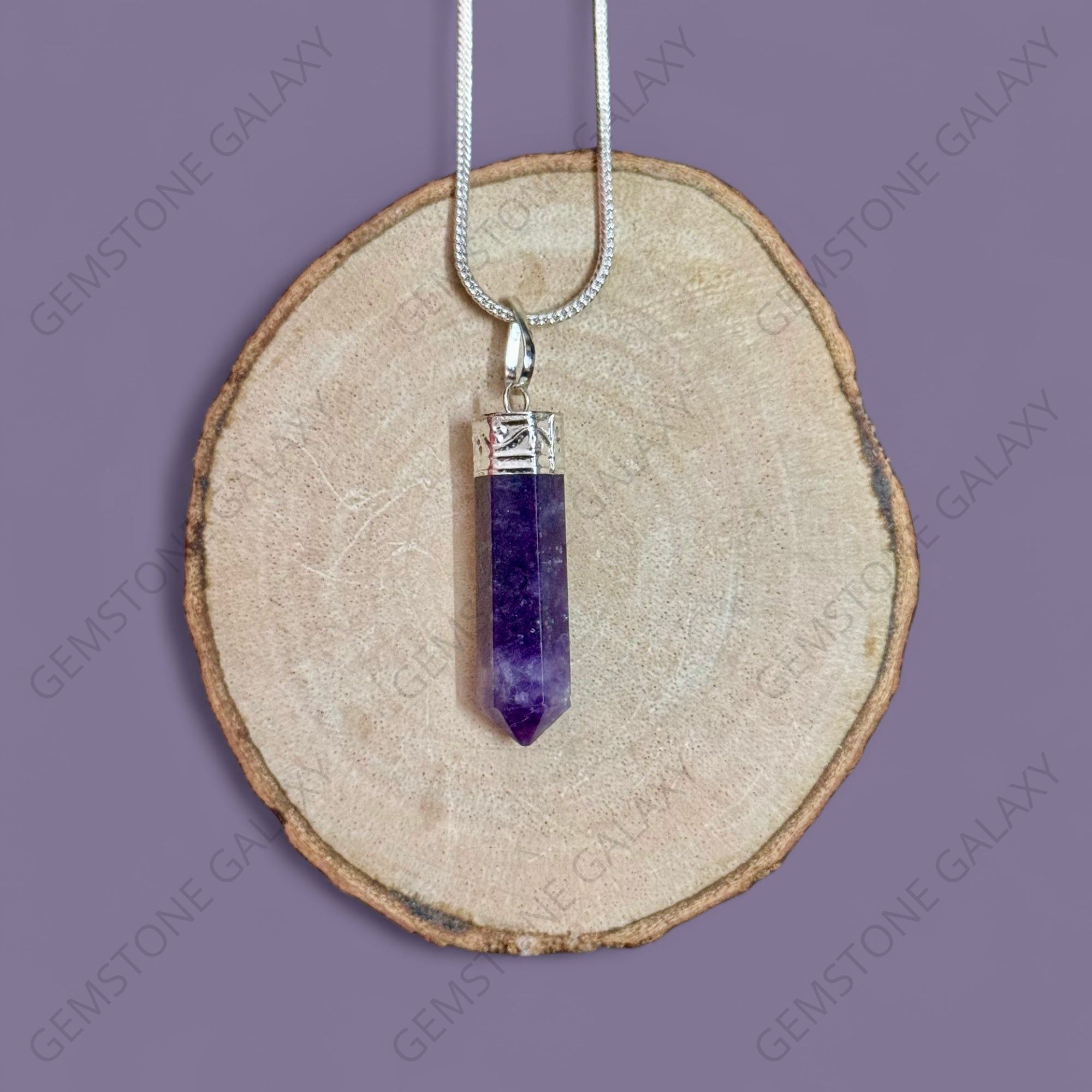 Lepidolite Pencil Pendant