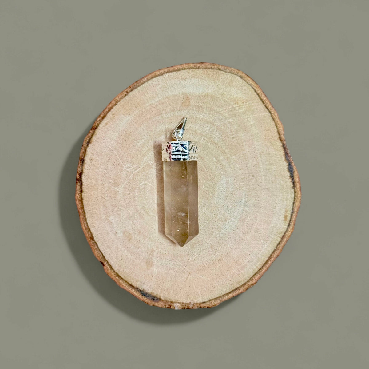 Smoky Quartz Pencil Pendant